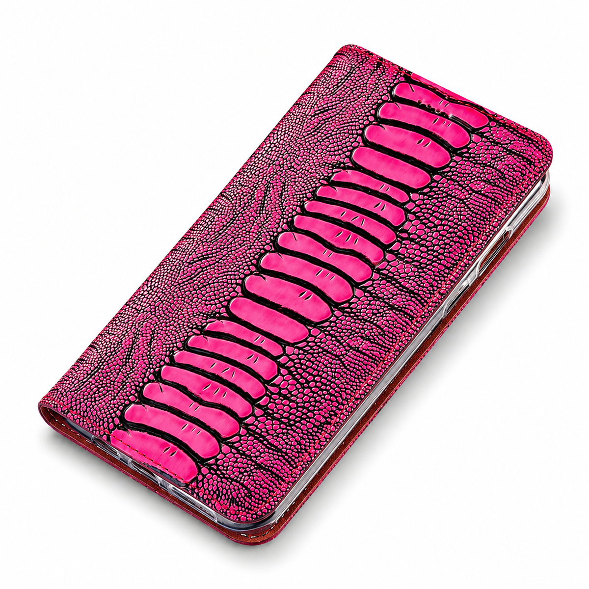 Premium iPhone Case Genuine Leather Flip Wallet Cover Card Slots Magnetic Closure Shockproof Full Protection Slim Elegant Kickstand Design