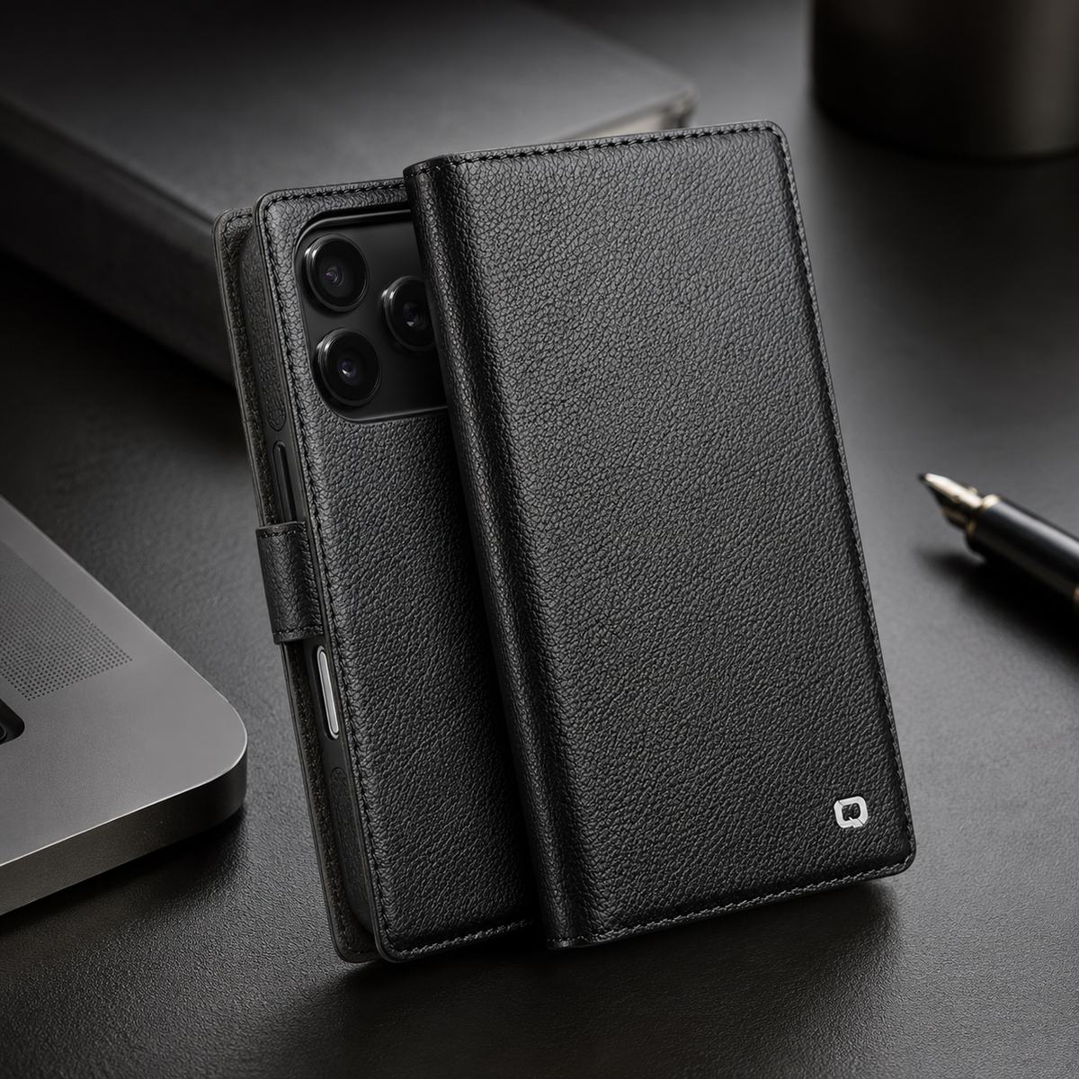 Premium iPhone Case Genuine Leather Wallet Flip Cover Card Holder Kickstand Shockproof Protective Case Ultra Thin Non Slip Slim Full Coverage Handmade