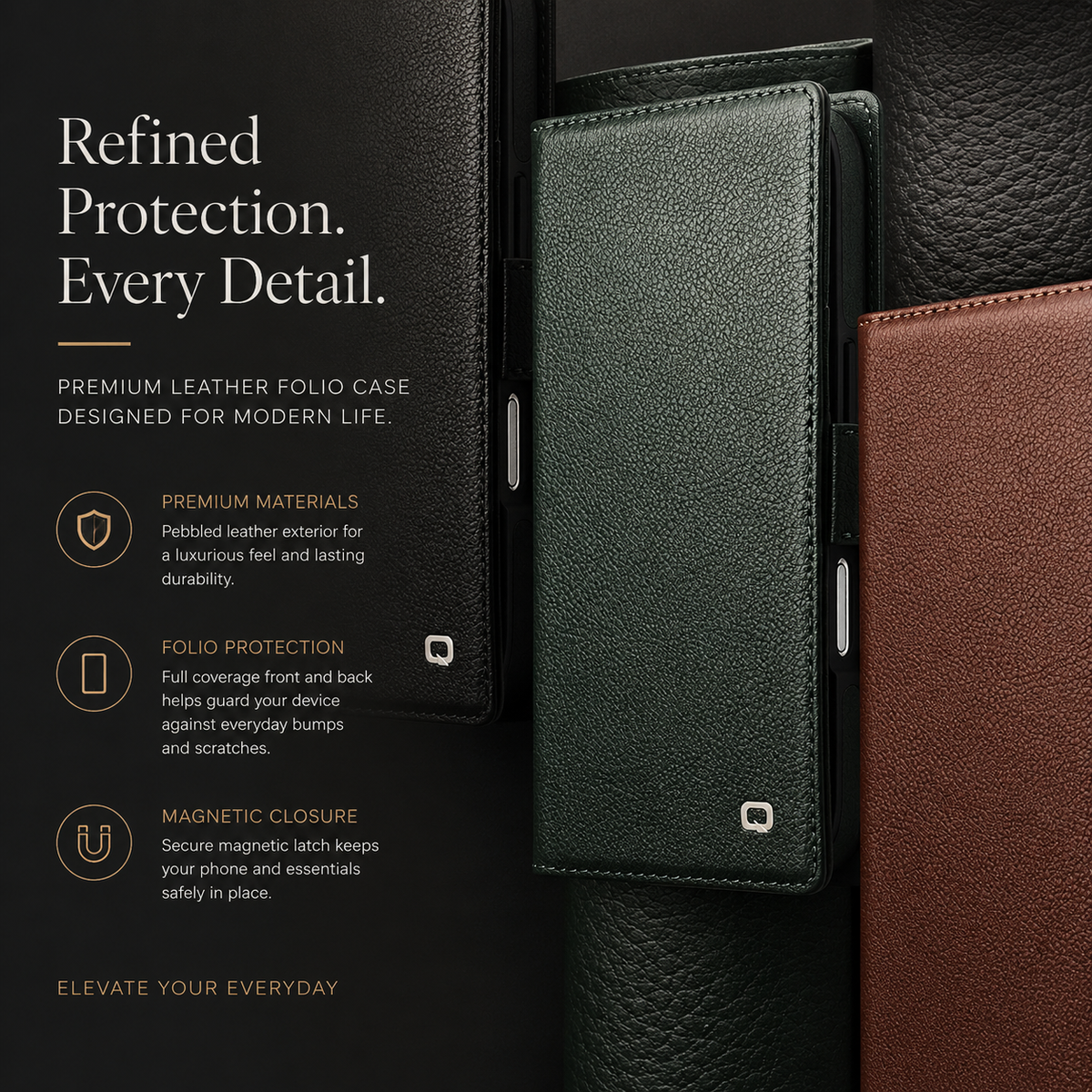 Premium iPhone Case Genuine Leather Wallet Flip Cover Card Holder Kickstand Shockproof Protective Case Ultra Thin Non Slip Slim Full Coverage Handmade