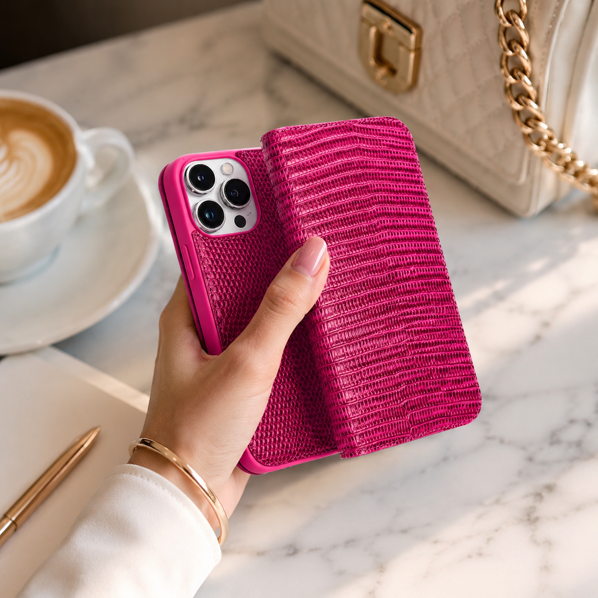Premium iPhone Case Genuine Leather Wallet Flip Cover Card Holder Slim Shockproof Protective Cover Anti Scratch Lightweight Full Protection
