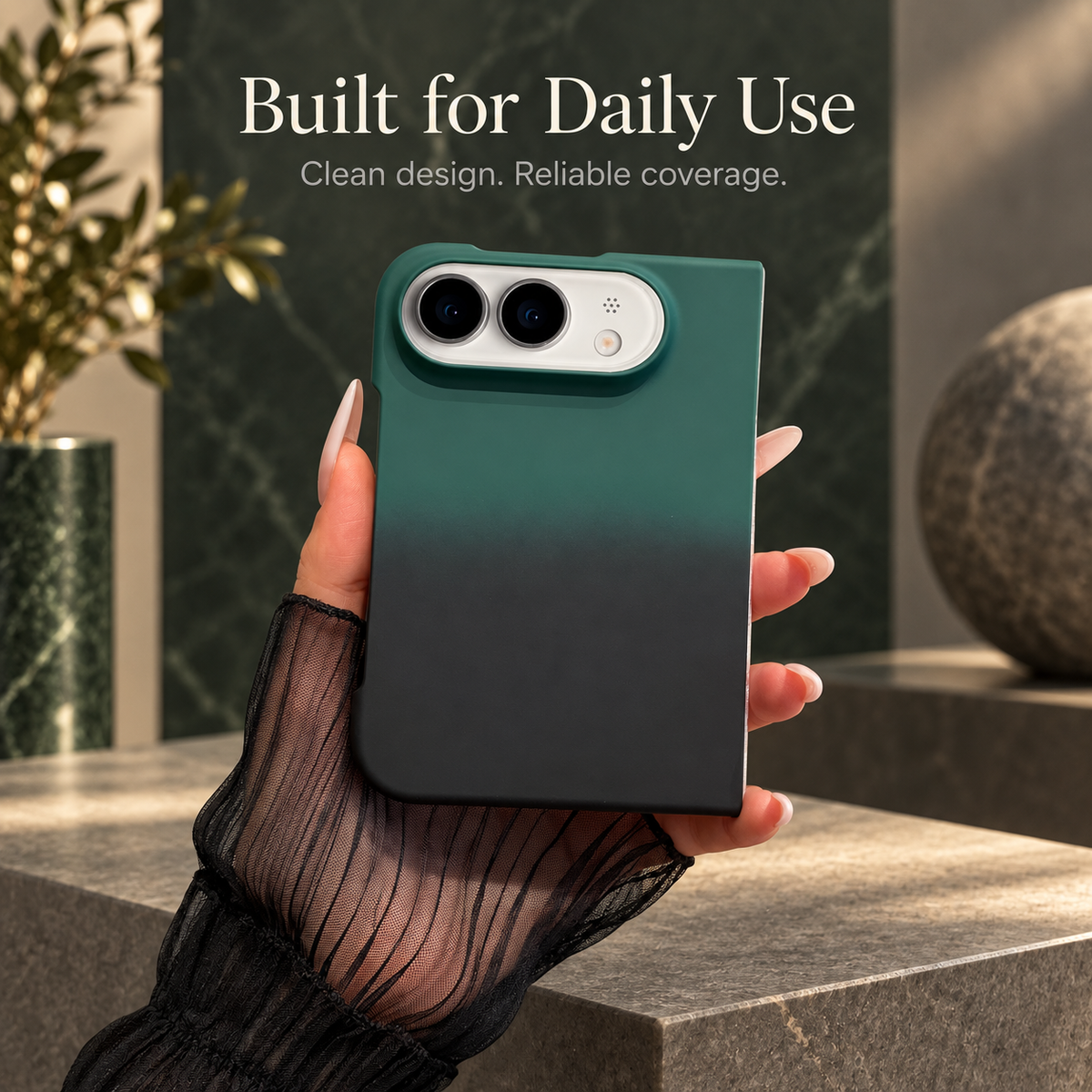 Premium iPhone Case Gradient Dopamine Foldable Shockproof Hard Back Anti Scratch Dustproof Lightweight Flip Protective Cover for iPhone Ultra Fold