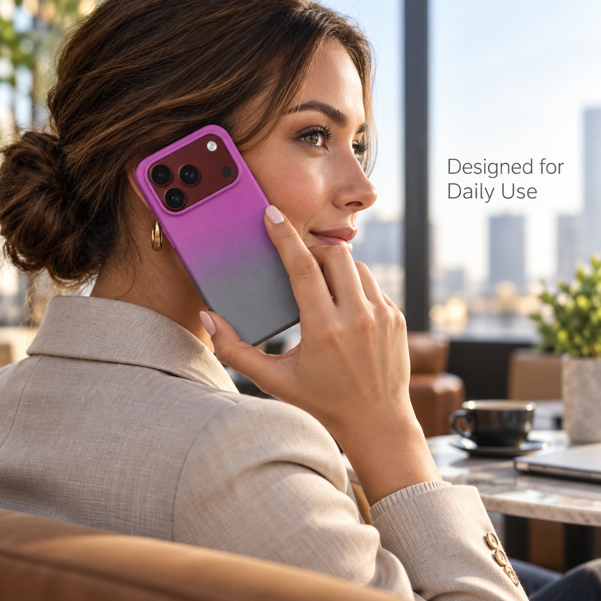 Premium iPhone Case Gradient Dopamine Foldable Shockproof Hard Back Anti Scratch Dustproof Lightweight Flip Protective Cover for iPhone Ultra Fold