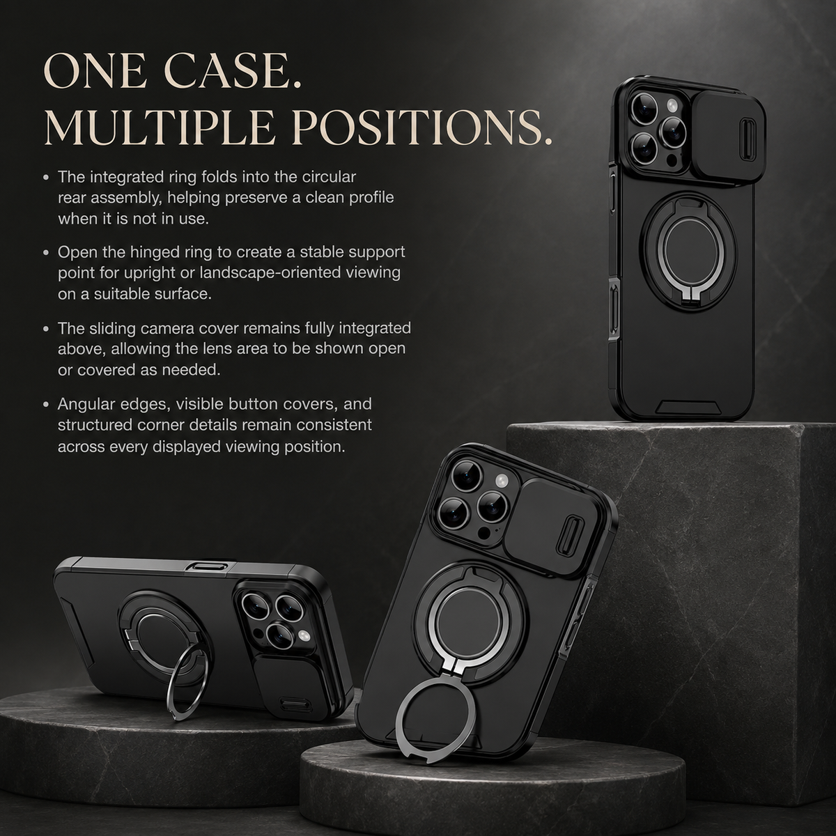 Premium iPhone Case Heavy Duty Armor Kickstand Car Mount Holder Shockproof PC TPU Anti Scratch Tough Full Coverage Protective Phone Cover Case Design