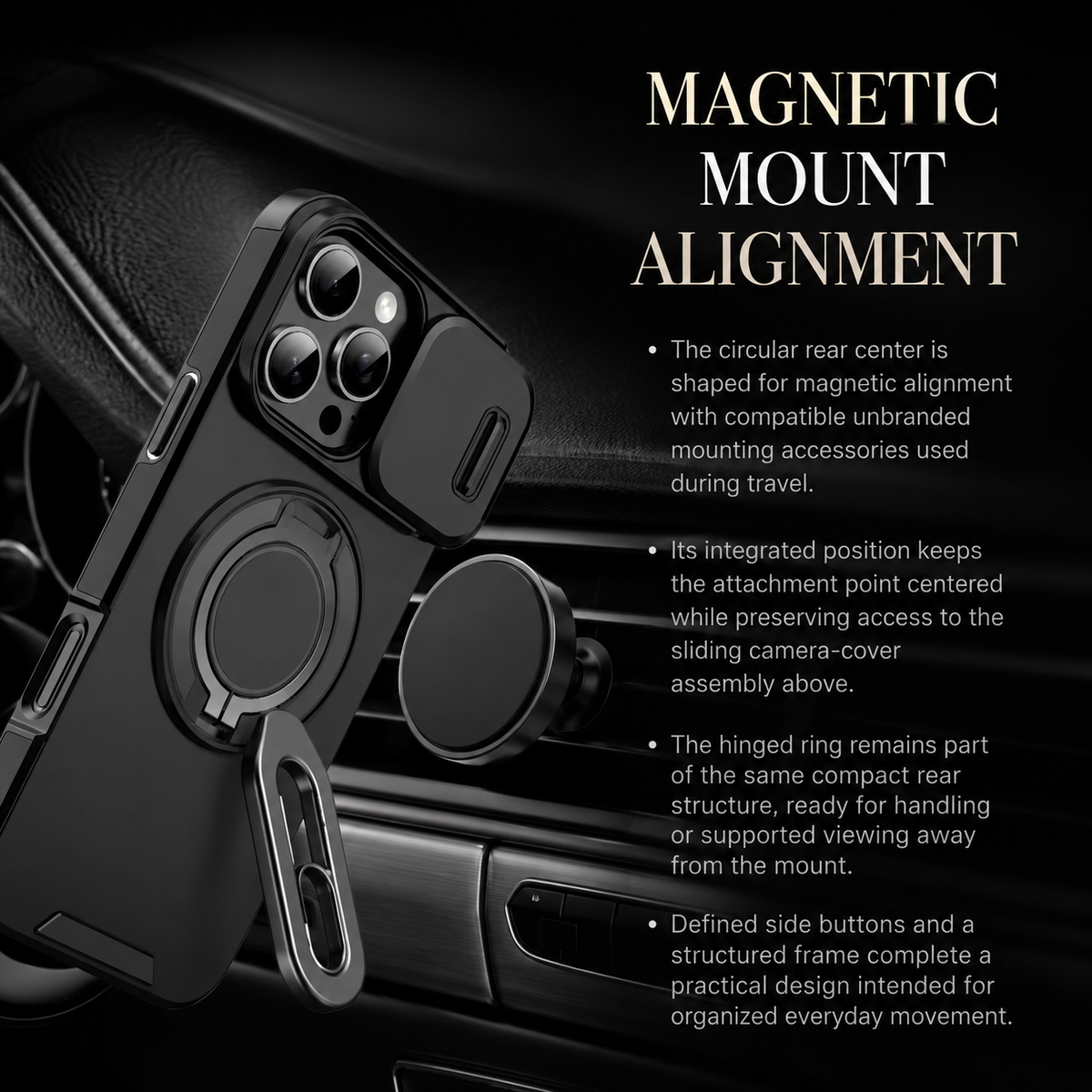 Premium iPhone Case Heavy Duty Armor Kickstand Car Mount Holder Shockproof PC TPU Anti Scratch Tough Full Coverage Protective Phone Cover Case Design