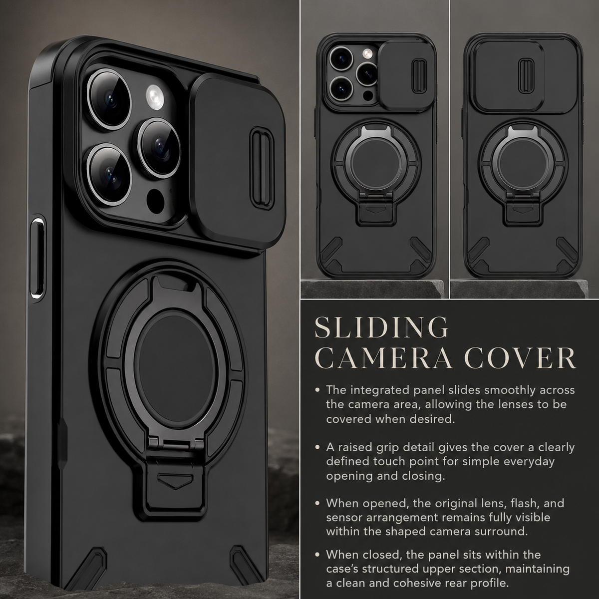 Premium iPhone Case Heavy Duty Armor Kickstand Car Mount Holder Shockproof PC TPU Anti Scratch Tough Full Coverage Protective Phone Cover Case Design