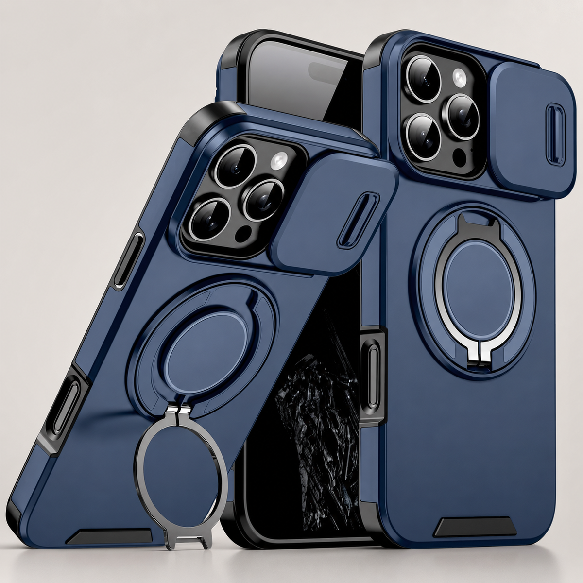 Premium iPhone Case Heavy Duty Armor Kickstand Car Mount Holder Shockproof PC TPU Anti Scratch Tough Full Coverage Protective Phone Cover Case Design