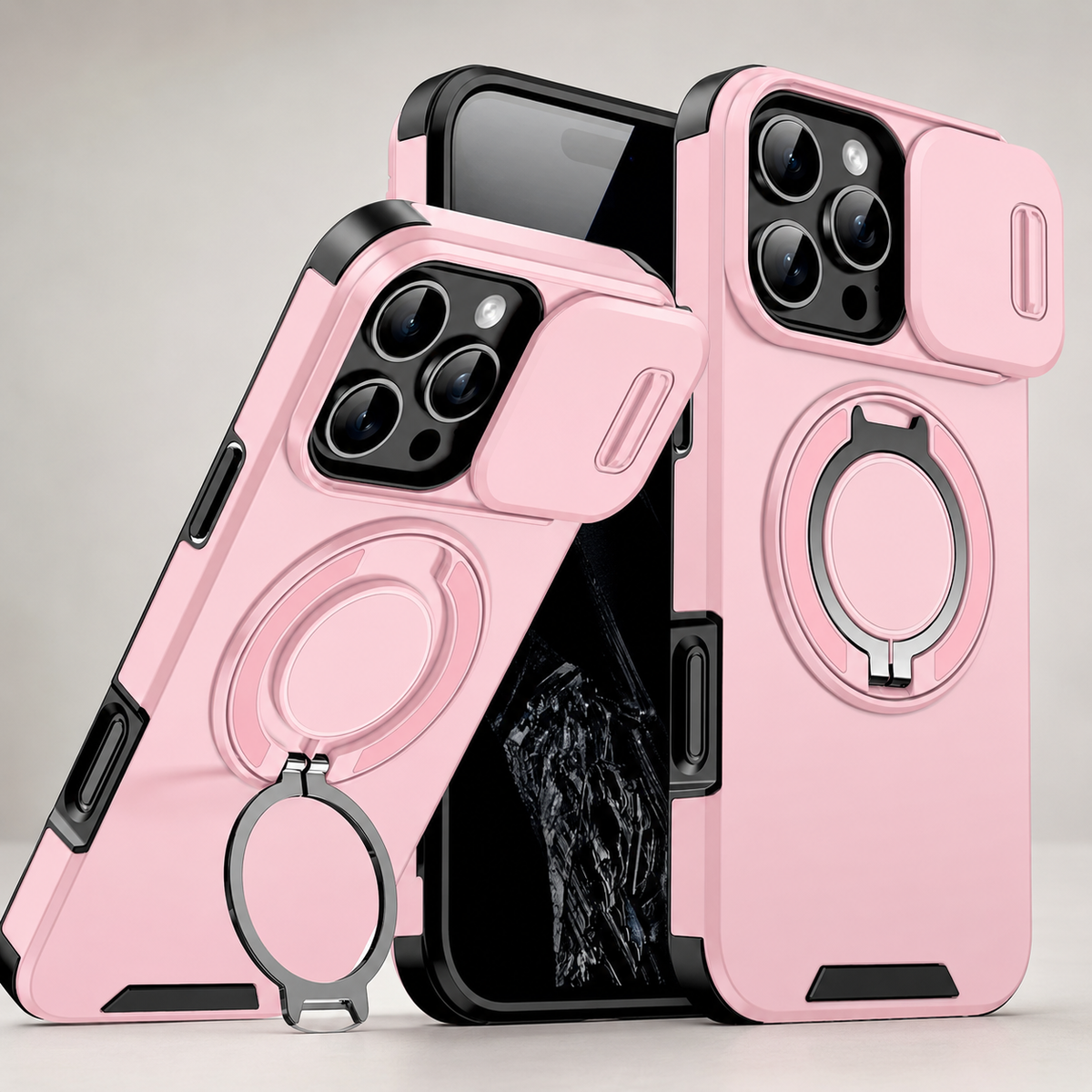 Premium iPhone Case Heavy Duty Armor Kickstand Car Mount Holder Shockproof PC TPU Anti Scratch Tough Full Coverage Protective Phone Cover Case Design