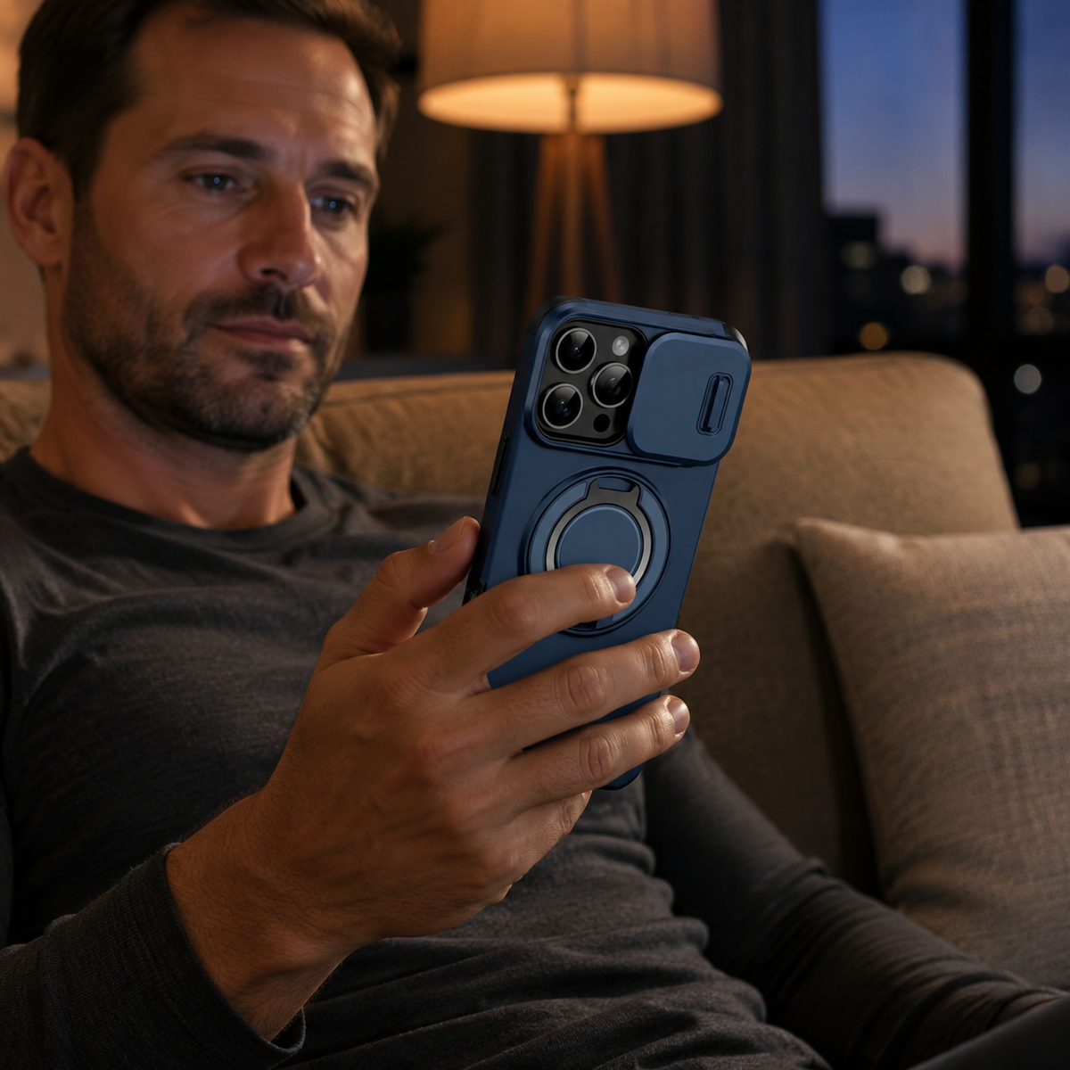 Premium iPhone Case Heavy Duty Armor Shockproof PC TPU Kickstand Car Mount Holder Anti Scratch Tough Full Coverage Rugged Protective Phone Cover Case