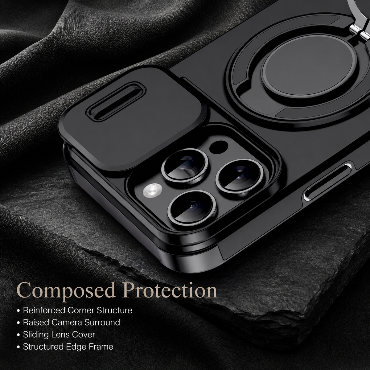 Premium iPhone Case Heavy Duty Armor Shockproof PC TPU Kickstand Car Mount Holder Anti Scratch Tough Full Coverage Rugged Protective Phone Cover Case