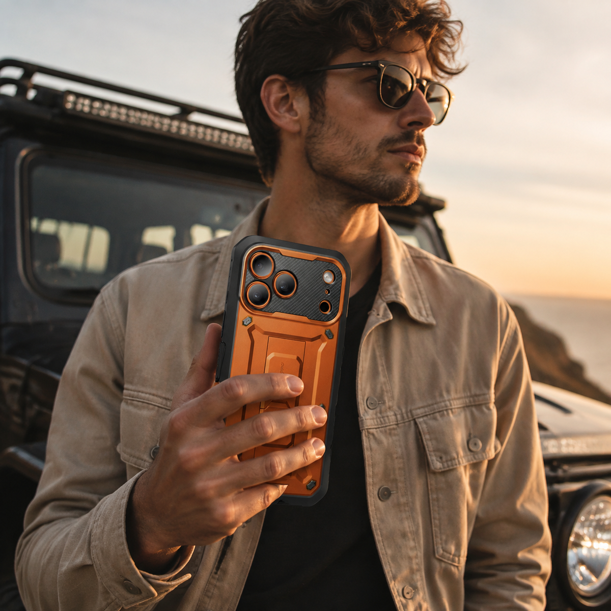 Premium iPhone Case Heavy Duty Rugged Full Body Shockproof PC TPU Protective Cover Built In Screen Protector Reinforced Tough Armor Bumper Case