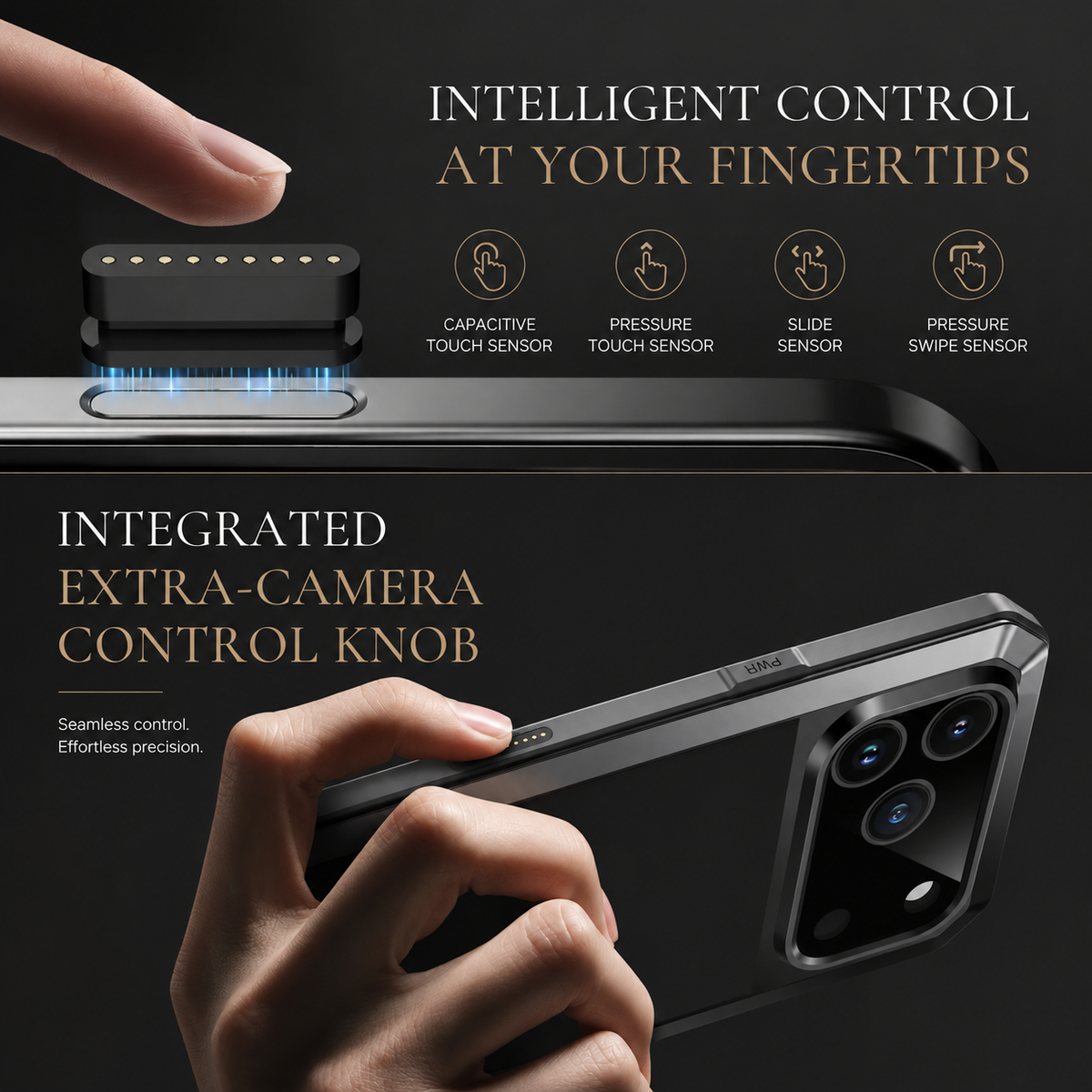 Premium iPhone Case Heavy Duty Rugged Shockproof Protective Cover Metal Armor Glass Screen Protector PC TPU Anti Slip Reinforced Full Body Protection