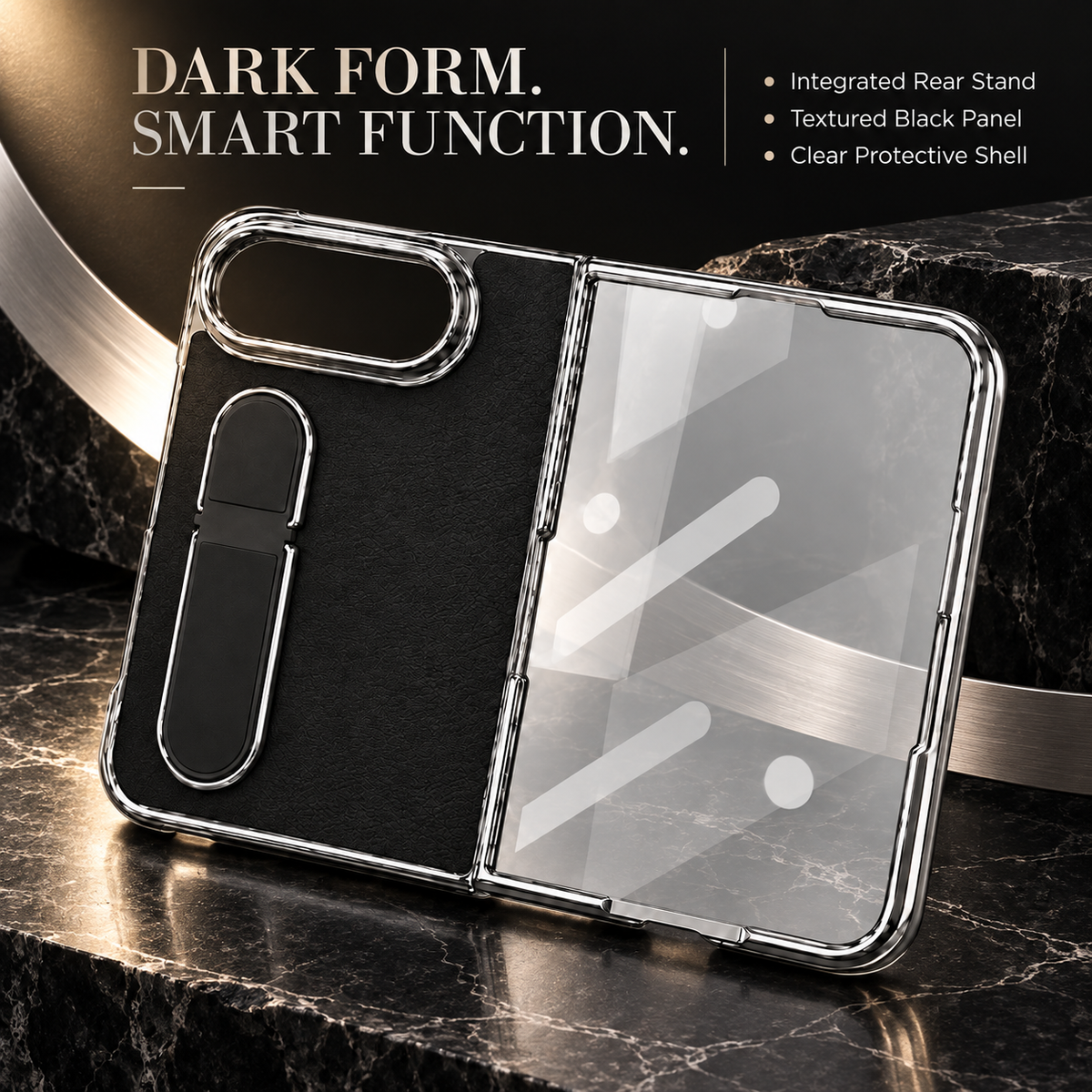 Premium iPhone Case Hidden Bar Folding Stand Shockproof PC TPU Full Coverage Sweat Resistant Holder Slim Foldable Protective Phone Cover Case Design