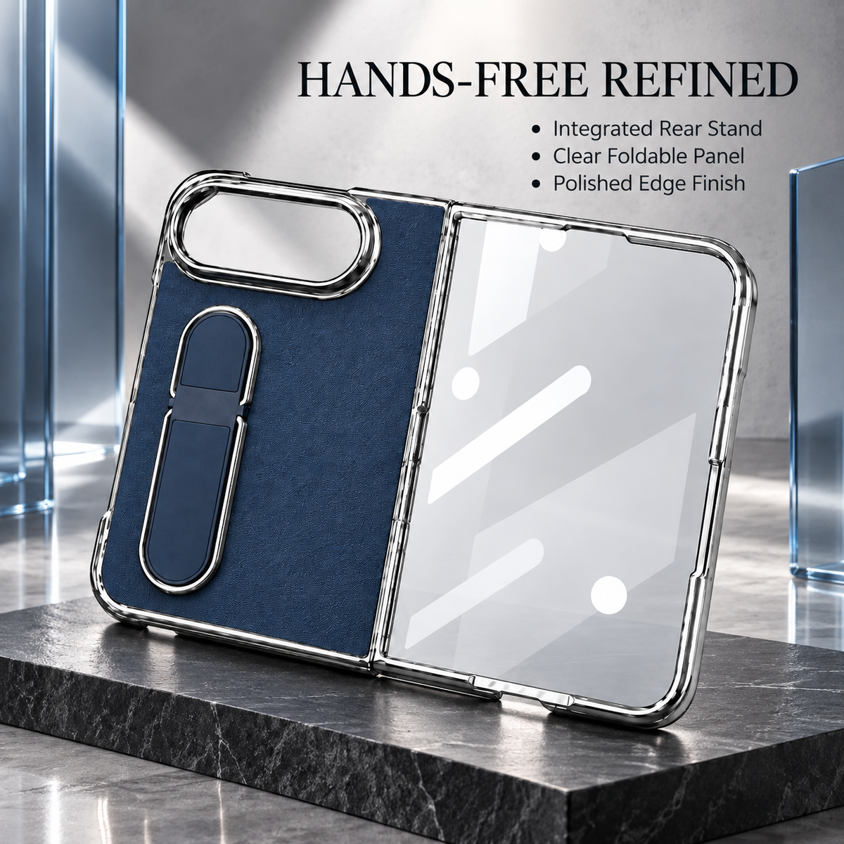 Premium iPhone Case Hidden Bar Folding Stand Shockproof PC TPU Full Coverage Sweat Resistant Holder Slim Foldable Protective Phone Cover Case Design