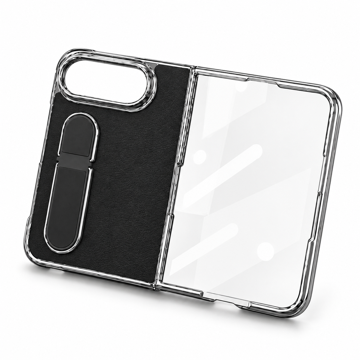 Premium iPhone Case Hidden Bar Folding Stand Shockproof PC TPU Full Coverage Sweat Resistant Holder Slim Foldable Protective Phone Cover Case Design