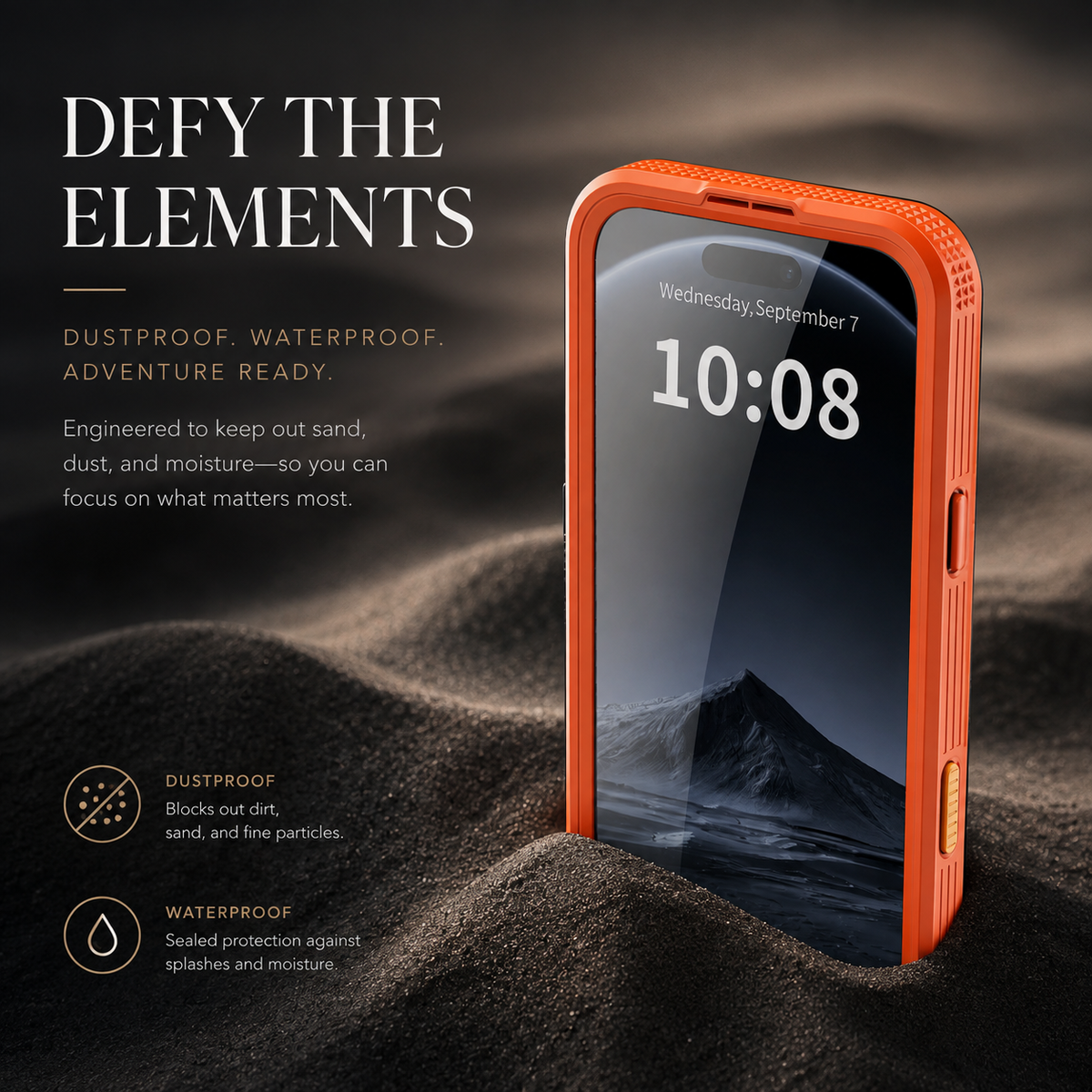 Premium iPhone Case IP68 Waterproof Magnetic Full Body Protective Cover Shockproof Dual Layer Anti Scratch Dustproof Non Slip Lightweight Lanyard Case