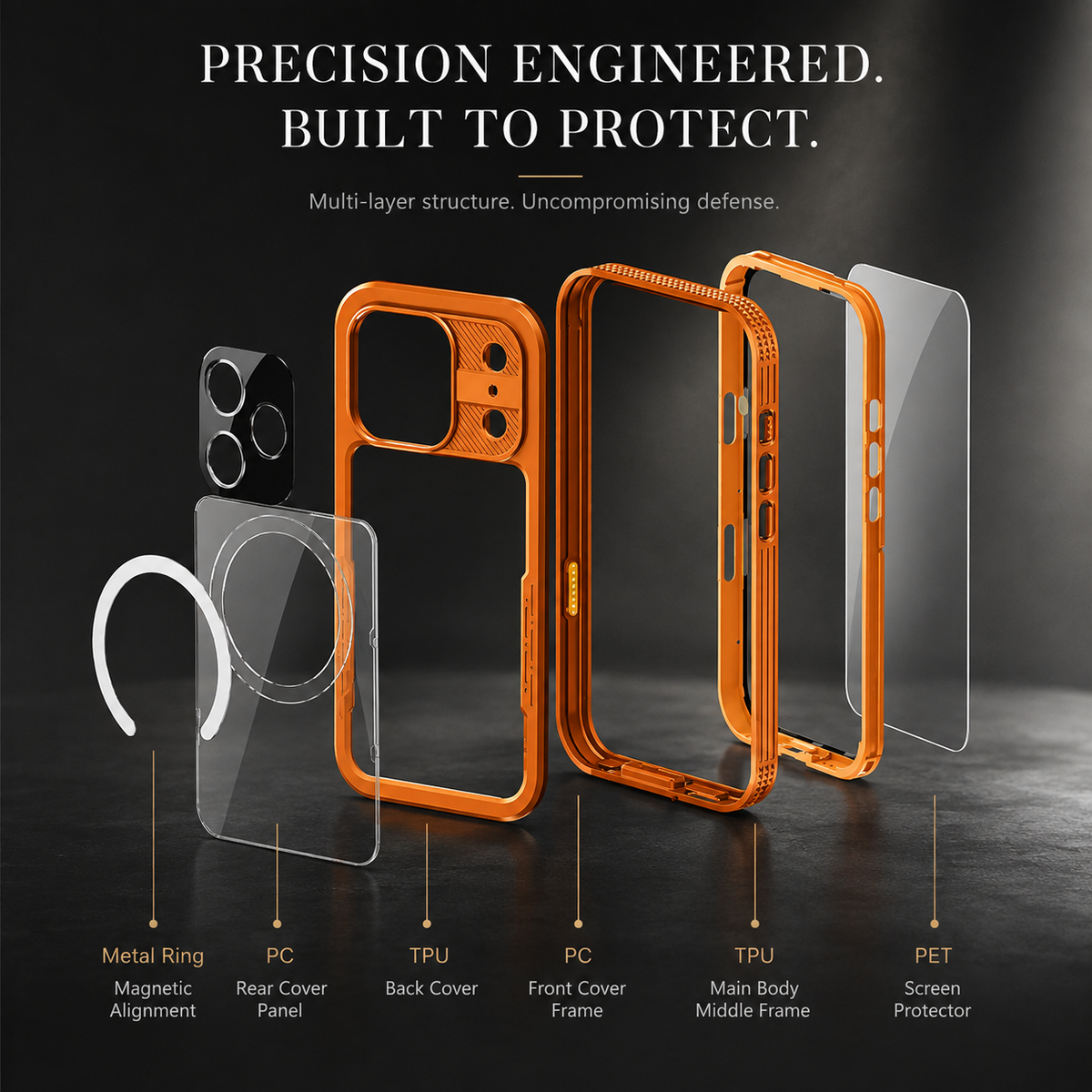 Premium iPhone Case IP68 Waterproof Magnetic Full Body Protective Cover Shockproof Dual Layer Anti Scratch Dustproof Non Slip Lightweight Lanyard Case