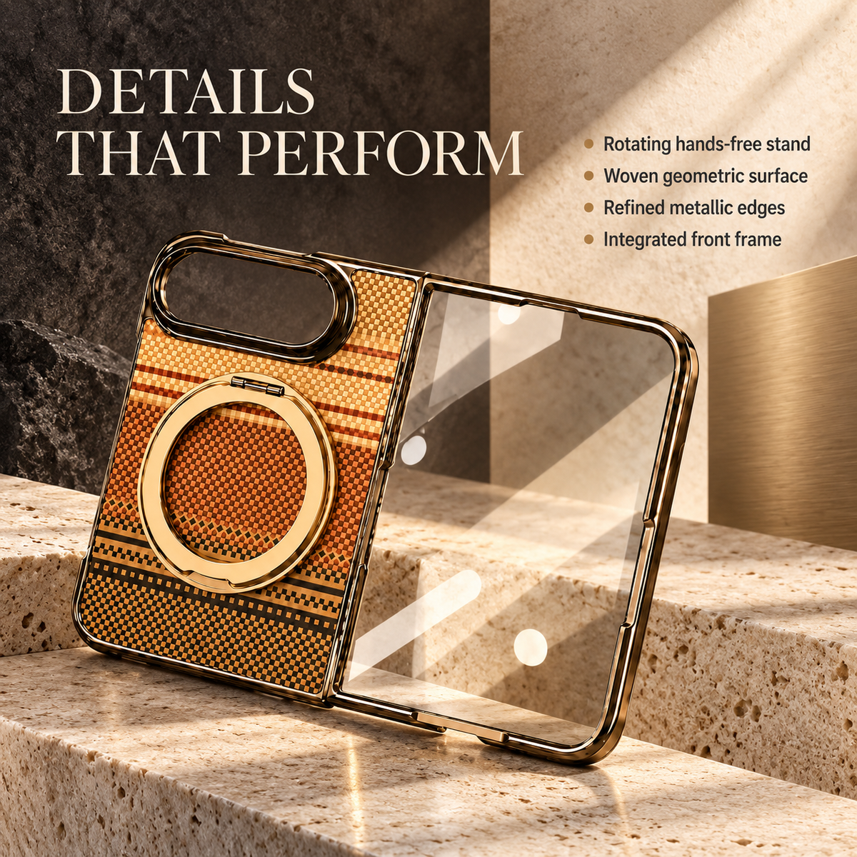 Premium iPhone Case Kevlar Style MagSafe Magnetic 360 Rotating Stand PC Foldable Business Slim Shockproof Protective Holder Cover Case Design