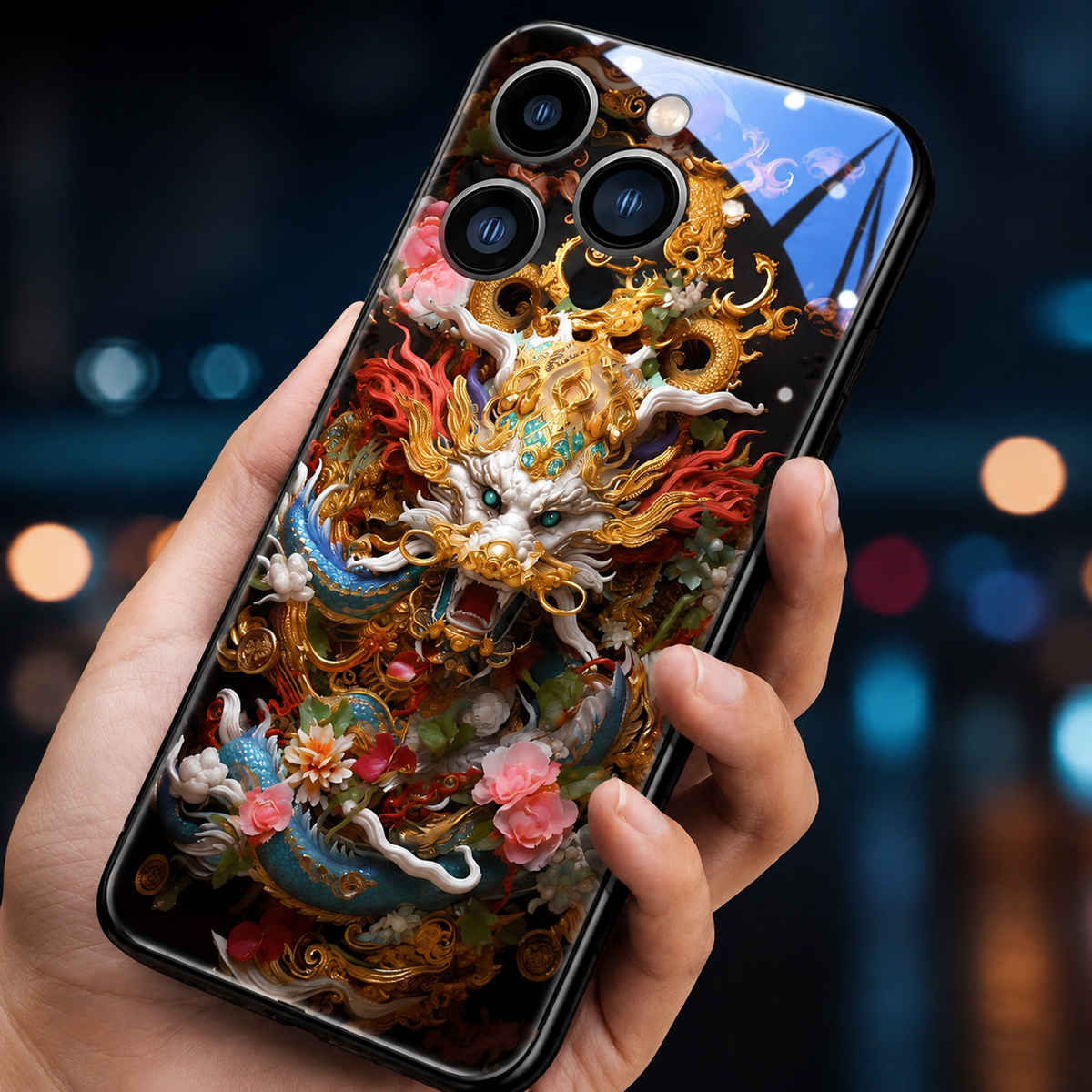 Premium iPhone Case LED Luminous Protective Cover Sound Reactive Tempered Glass Shockproof Camera Lens Protection Slim Full Coverage