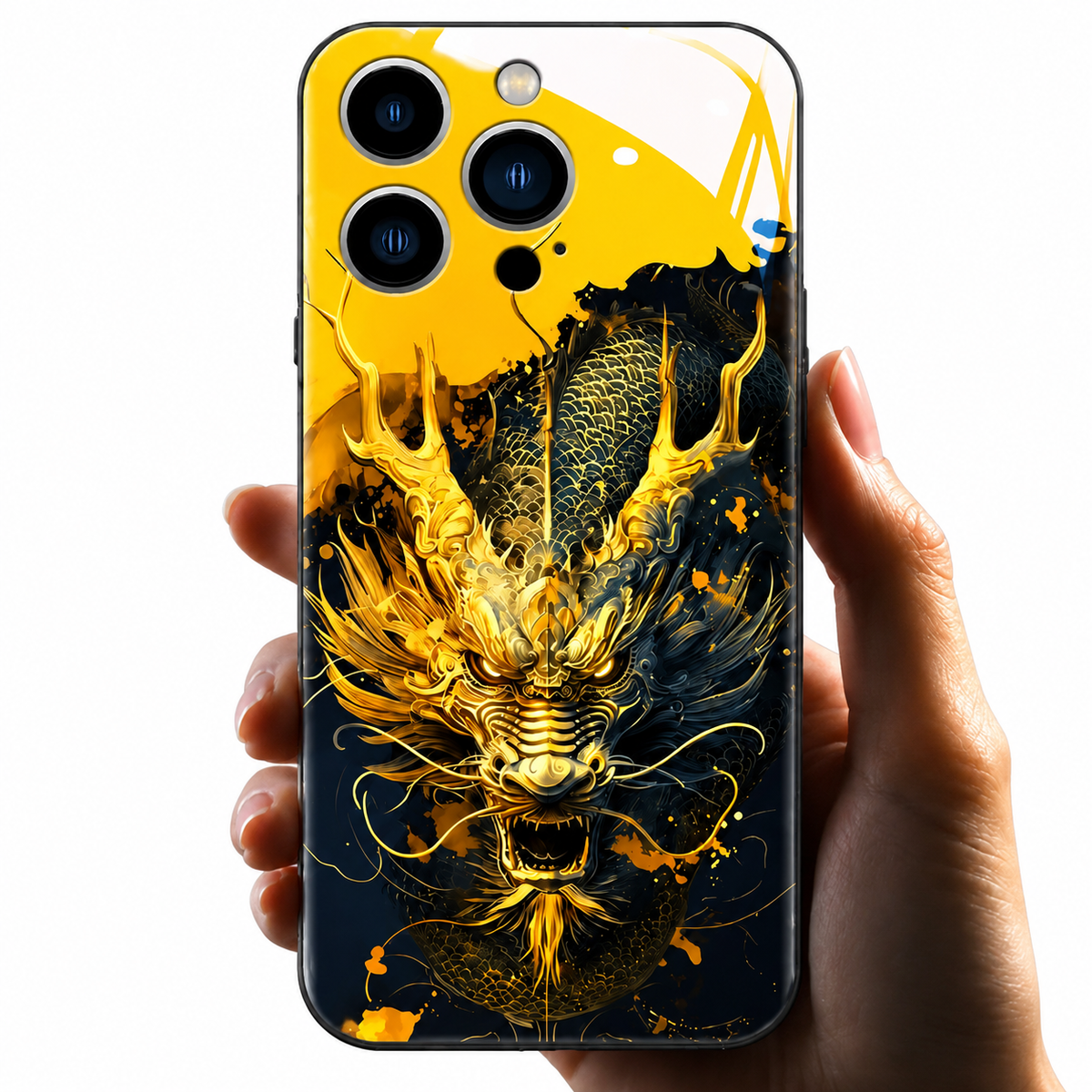 Premium iPhone Case LED Luminous Protective Cover Sound Reactive Tempered Glass Shockproof Camera Lens Protection Slim Full Coverage