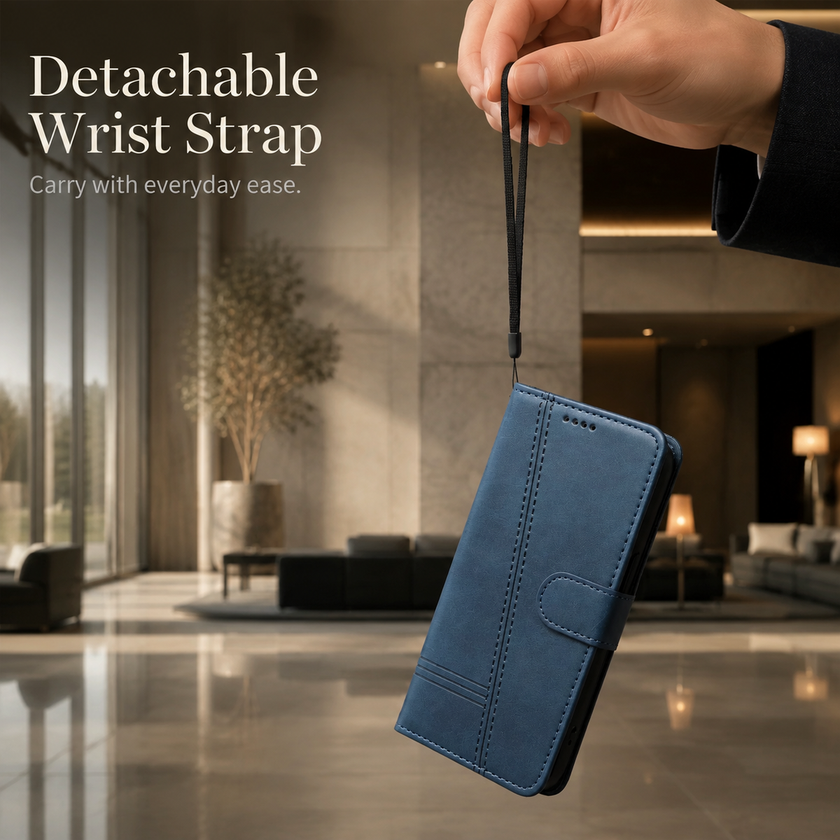 Premium iPhone Case Leather Flip Wallet Magnetic Card Holder Stand Anti Scratch Non Slip Protective Book Cover Storage Compartment Slim Folio Case