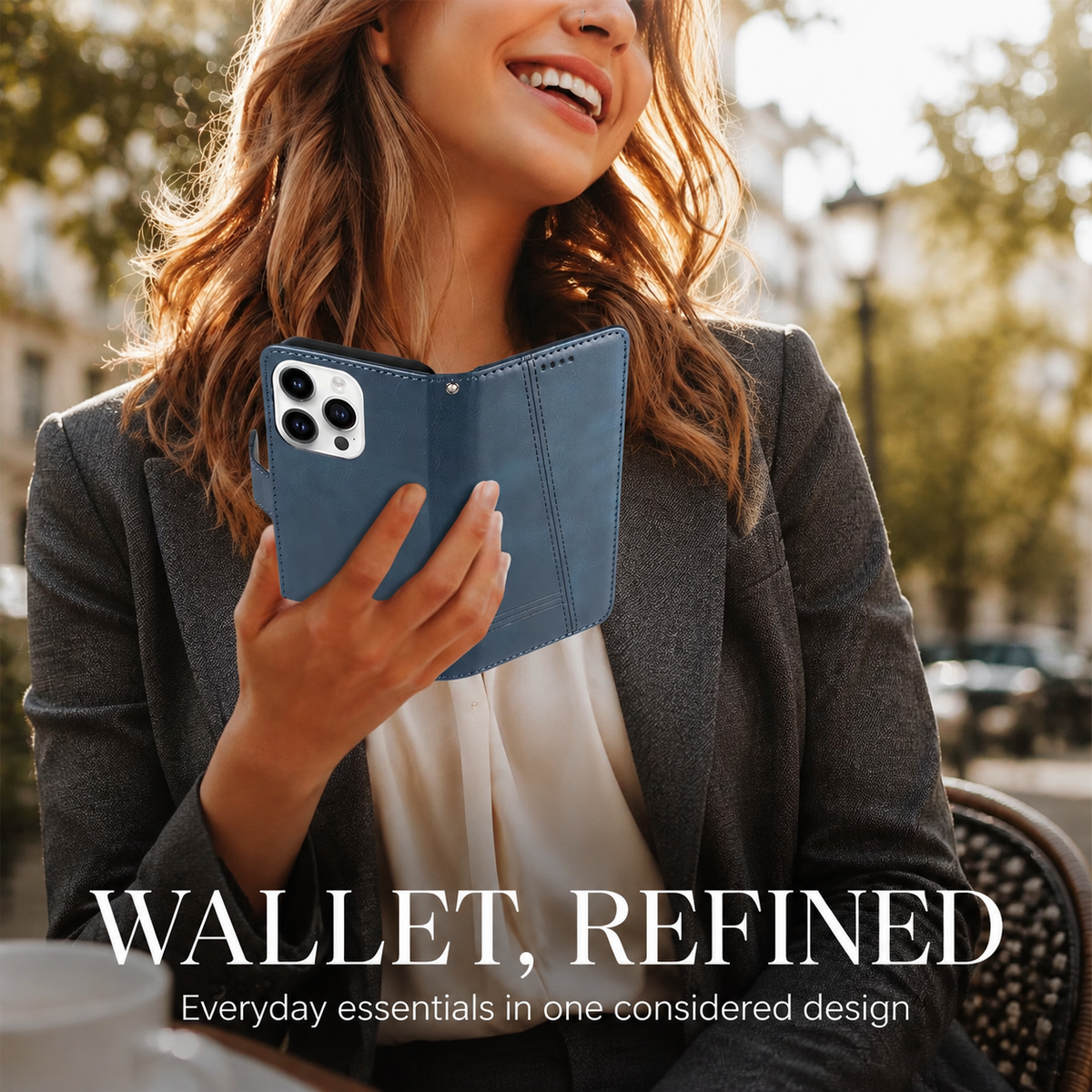 Premium iPhone Case Leather Flip Wallet Magnetic Card Holder Stand Anti Scratch Non Slip Protective Book Cover Storage Compartment Slim Folio Case