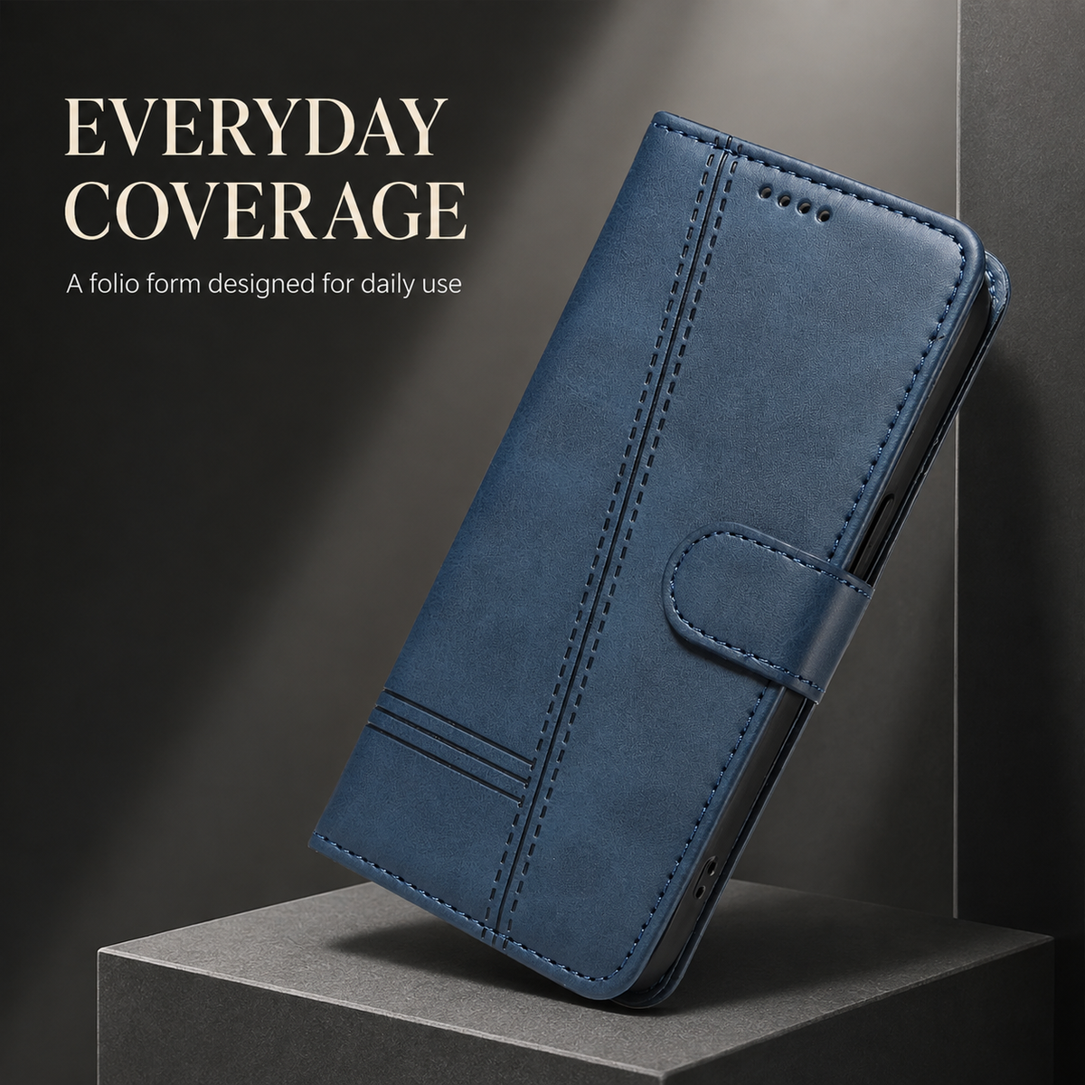 Premium iPhone Case Leather Flip Wallet Magnetic Card Holder Stand Anti Scratch Non Slip Protective Book Cover Storage Compartment Slim Folio Case