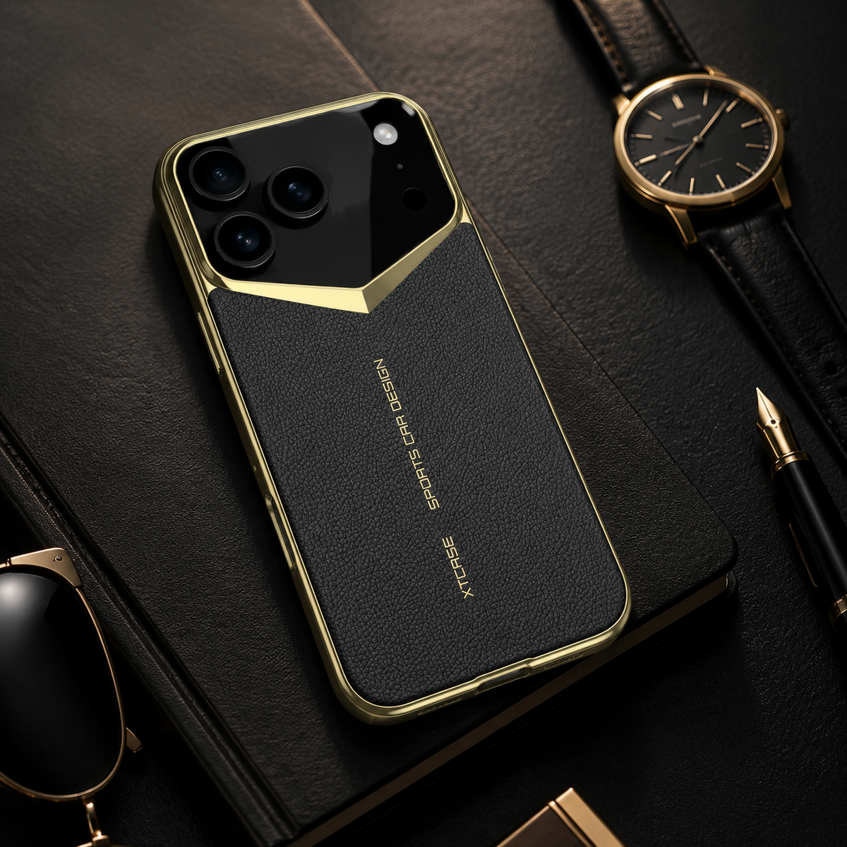 Premium iPhone Case Leather Ultra Thin Protective Cover Camera Lens Protection Shockproof Anti Fingerprint Anti Scratch Slim Full Coverage Soft Grip