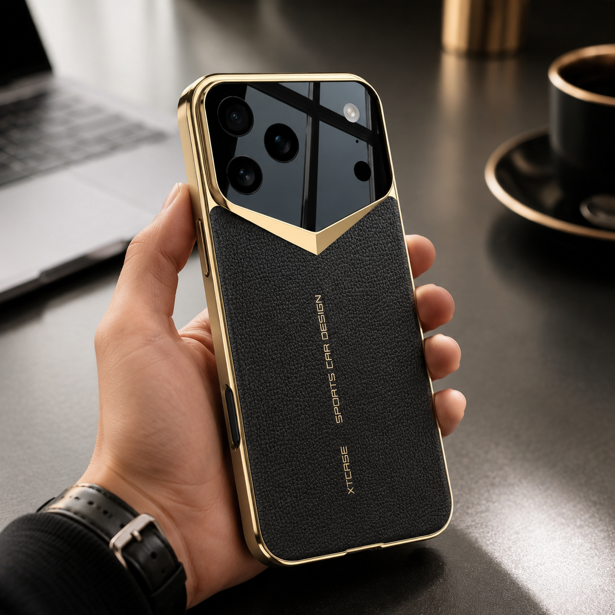 Premium iPhone Case Leather Ultra Thin Protective Cover Camera Lens Protection Shockproof Anti Fingerprint Anti Scratch Slim Full Coverage Soft Grip