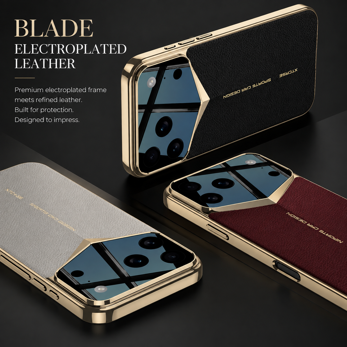 Premium iPhone Case Leather Ultra Thin Protective Cover Camera Lens Protection Shockproof Anti Fingerprint Anti Scratch Slim Full Coverage Soft Grip
