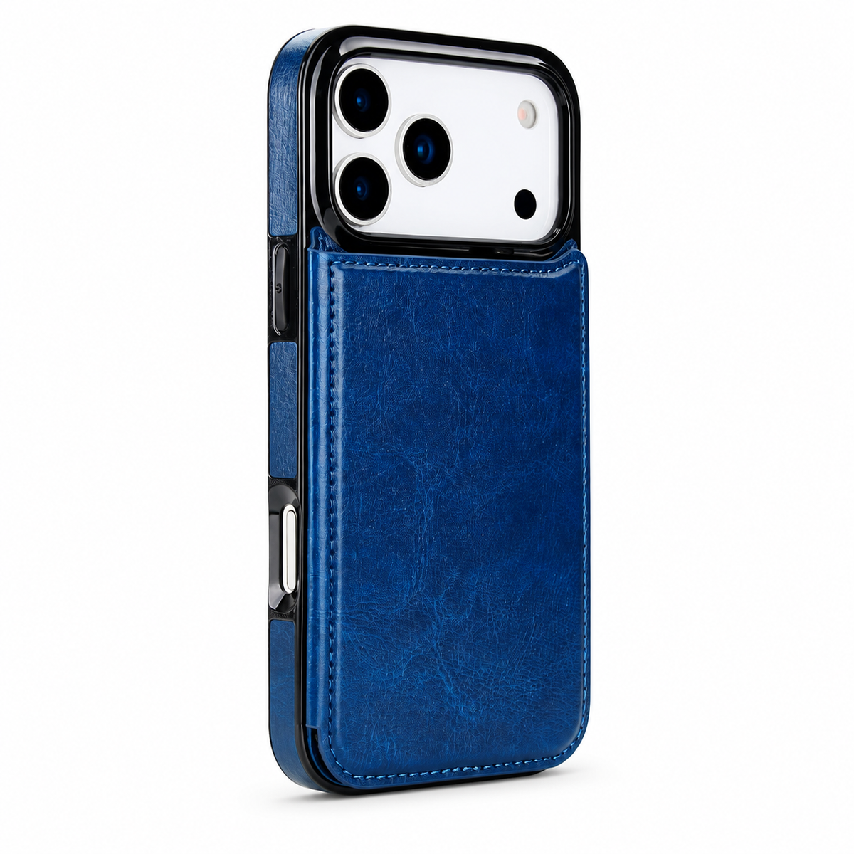 Premium iPhone Case Leather Wallet Card Holder Magnetic Closure Kickstand Shockproof Protective Cover Anti Scratch Slim Lightweight Soft Full Coverage
