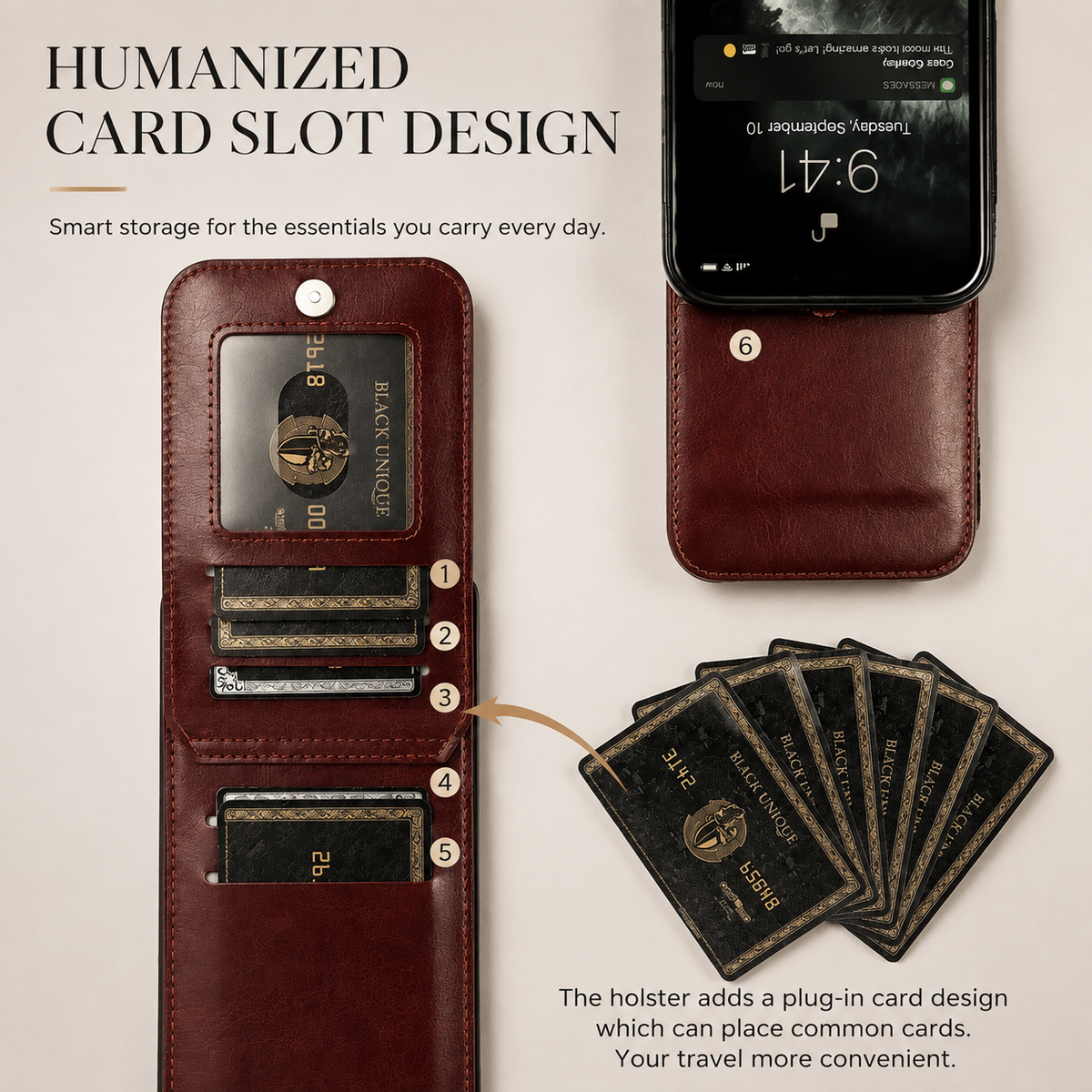 Premium iPhone Case Leather Wallet Flip Cover Card Holder Kickstand Shockproof Protective Case Anti Fingerprint Anti Scratch Non Slip Slim Full Access Retro