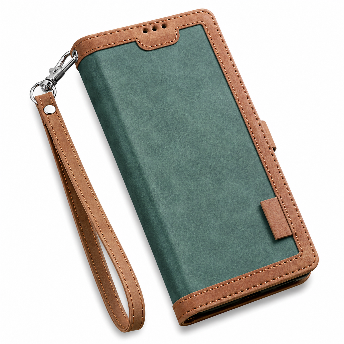 Premium iPhone Case Leather Wallet Flip Cover Card Slots Magnetic Closure Shockproof Full Body Protection Slim Elegant Kickstand Protective Design