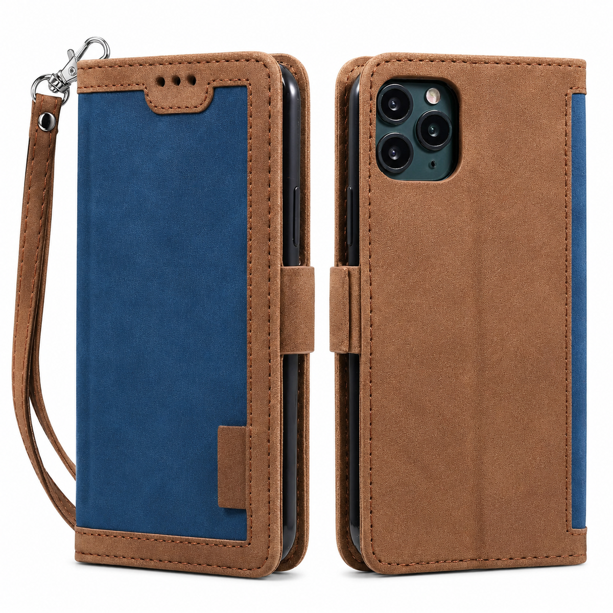 Premium iPhone Case Leather Wallet Flip Cover Card Slots Magnetic Closure Shockproof Full Body Protection Slim Elegant Kickstand Protective Design