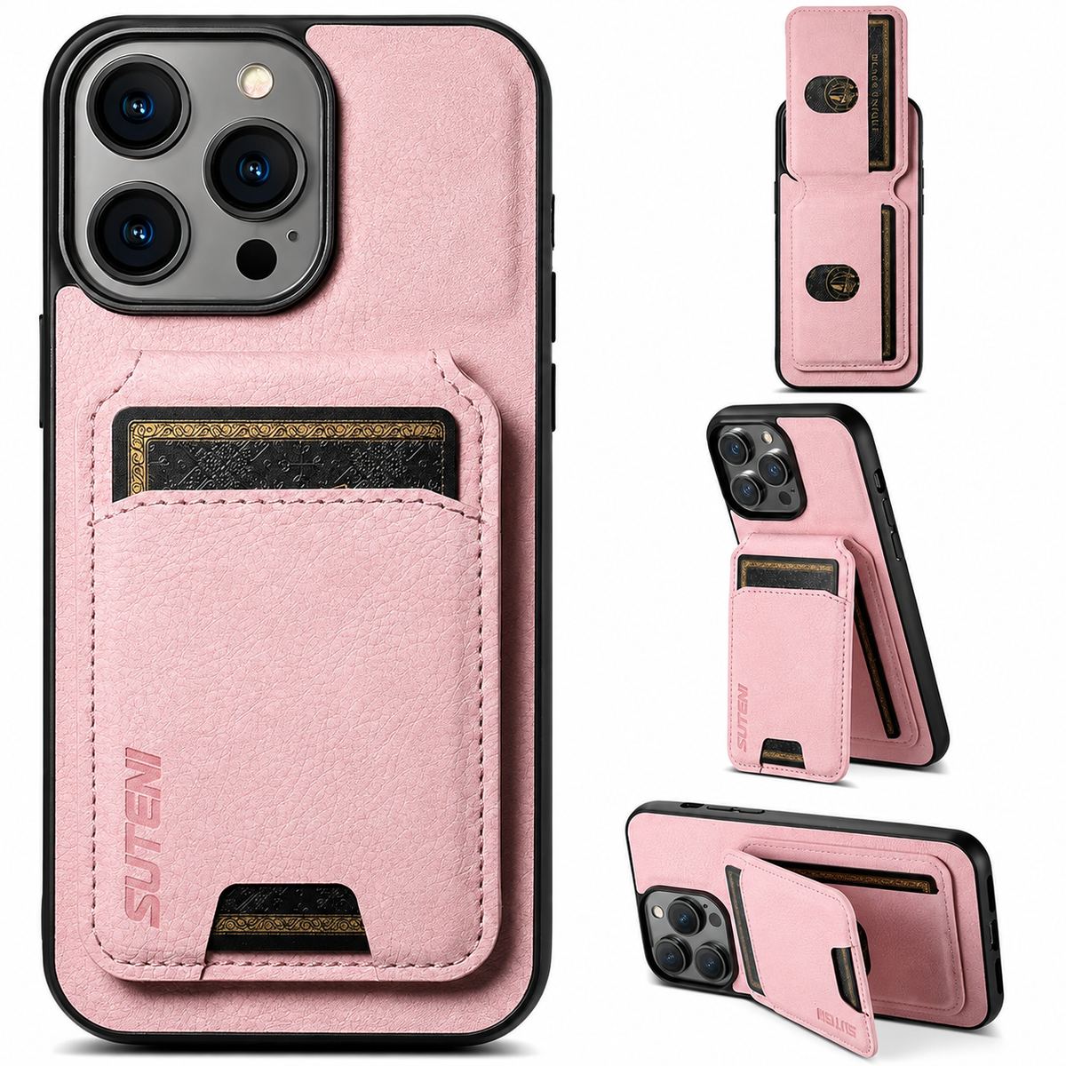 Premium iPhone Case Leather Wallet Magnetic Card Holder Protective Cover Full Coverage Anti Scratch Non Slip Slim Pocket Secure Closure Soft Lining
