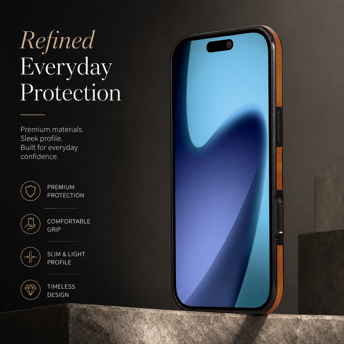 Premium iPhone Case Leather Wallet RFID Blocking Card Holder Magnetic Closure Shockproof Protective Cover Full Coverage Anti Scratch Slim Secure Storage