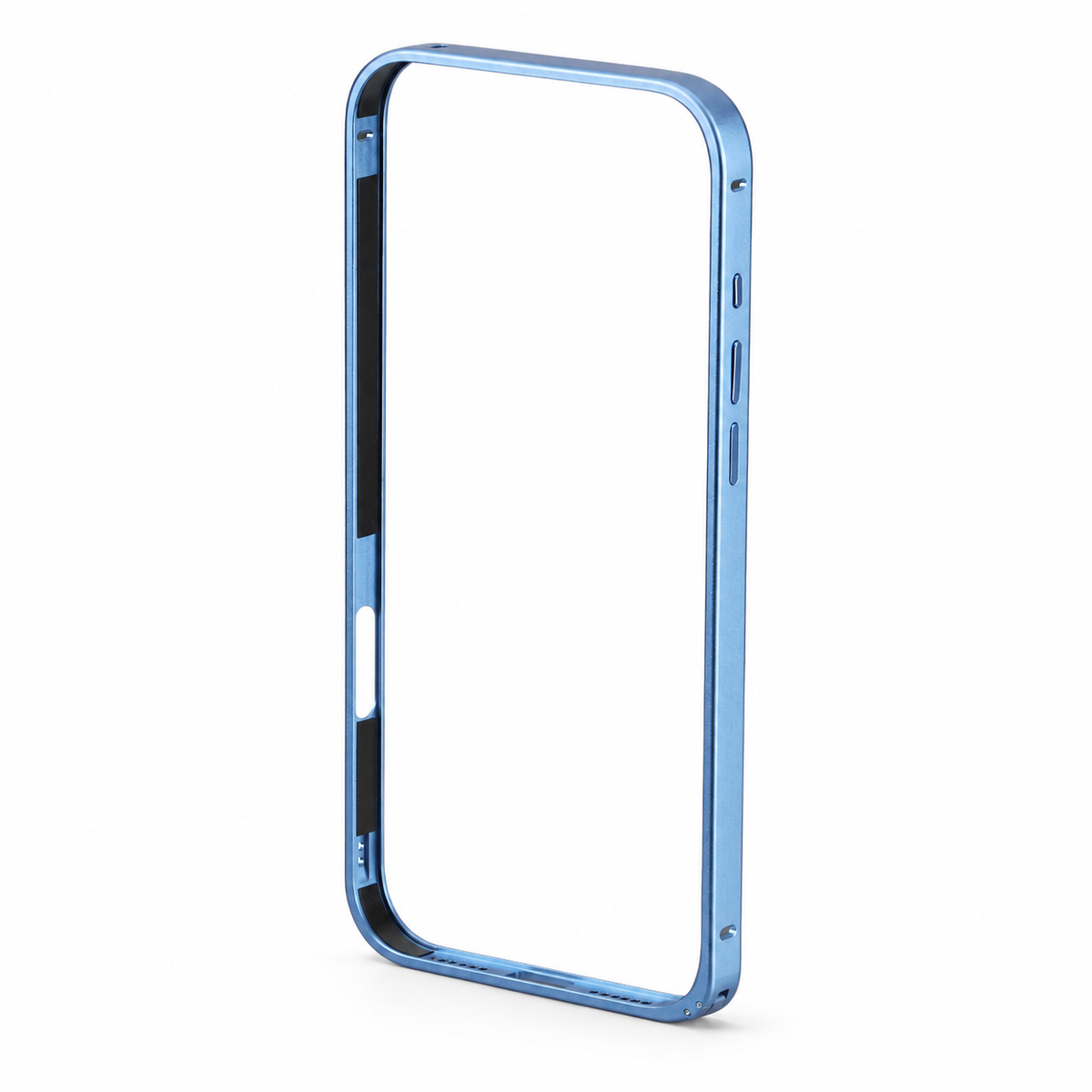 Premium iPhone Case Lightweight Aluminum Alloy Metal Frame Thin Bumper Titanium Style Protective Back Slim Reinforced Edge Corner Cover Case