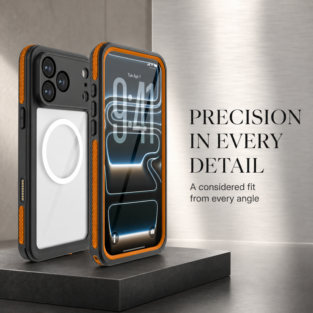 Premium iPhone Case MagSafe 360 Full Body Waterproof Magnetic Shockproof Protective Cover Anti Scratch Non Slip Lightweight PC Holder Rugged Case