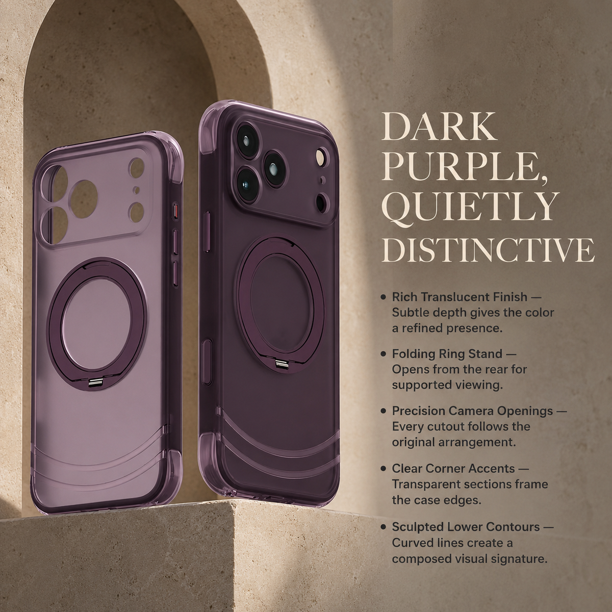 Premium iPhone Case MagSafe 360 Rotating Magnetic Kickstand Skin Feel AI Key Shockproof PC TPU Slim Fit Protective Bumper Phone Cover Case Design