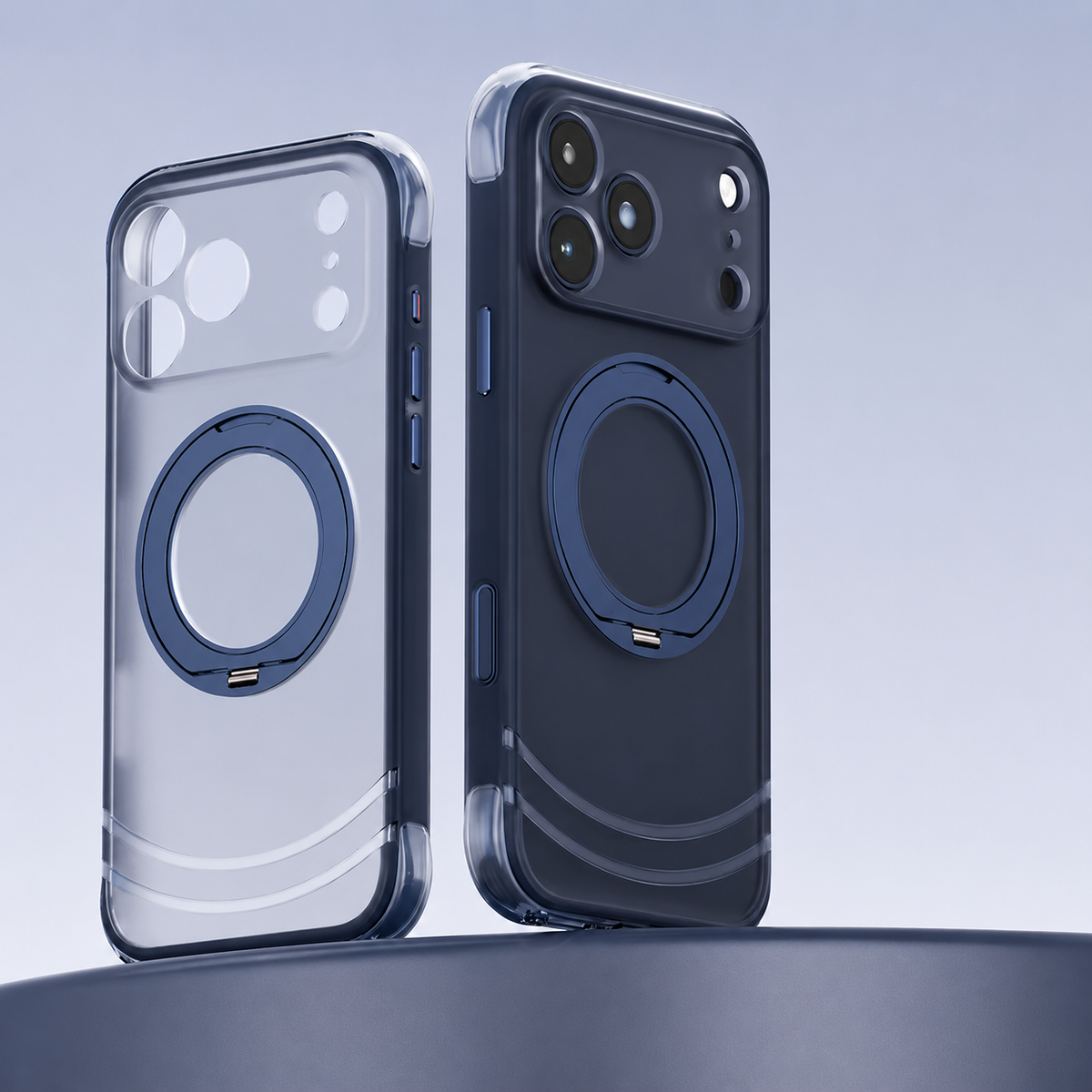 Premium iPhone Case MagSafe 360 Rotating Magnetic Kickstand Skin Feel AI Key Shockproof PC TPU Slim Fit Protective Bumper Phone Cover Case Design