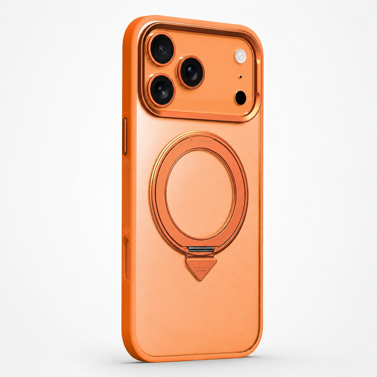 Premium iPhone Case MagSafe 360 Rotating Magnetic Kickstand Skin Feel Metal Lens Shockproof PC TPU Slim Non Slip Protective Bumper Cover Case Design
