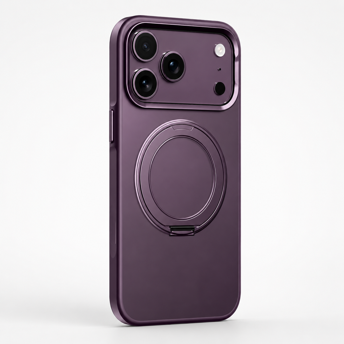 Premium iPhone Case MagSafe 360 Rotating Magnetic Kickstand Skin Feel Metal Lens Shockproof PC TPU Slim Non Slip Protective Bumper Cover Case Design