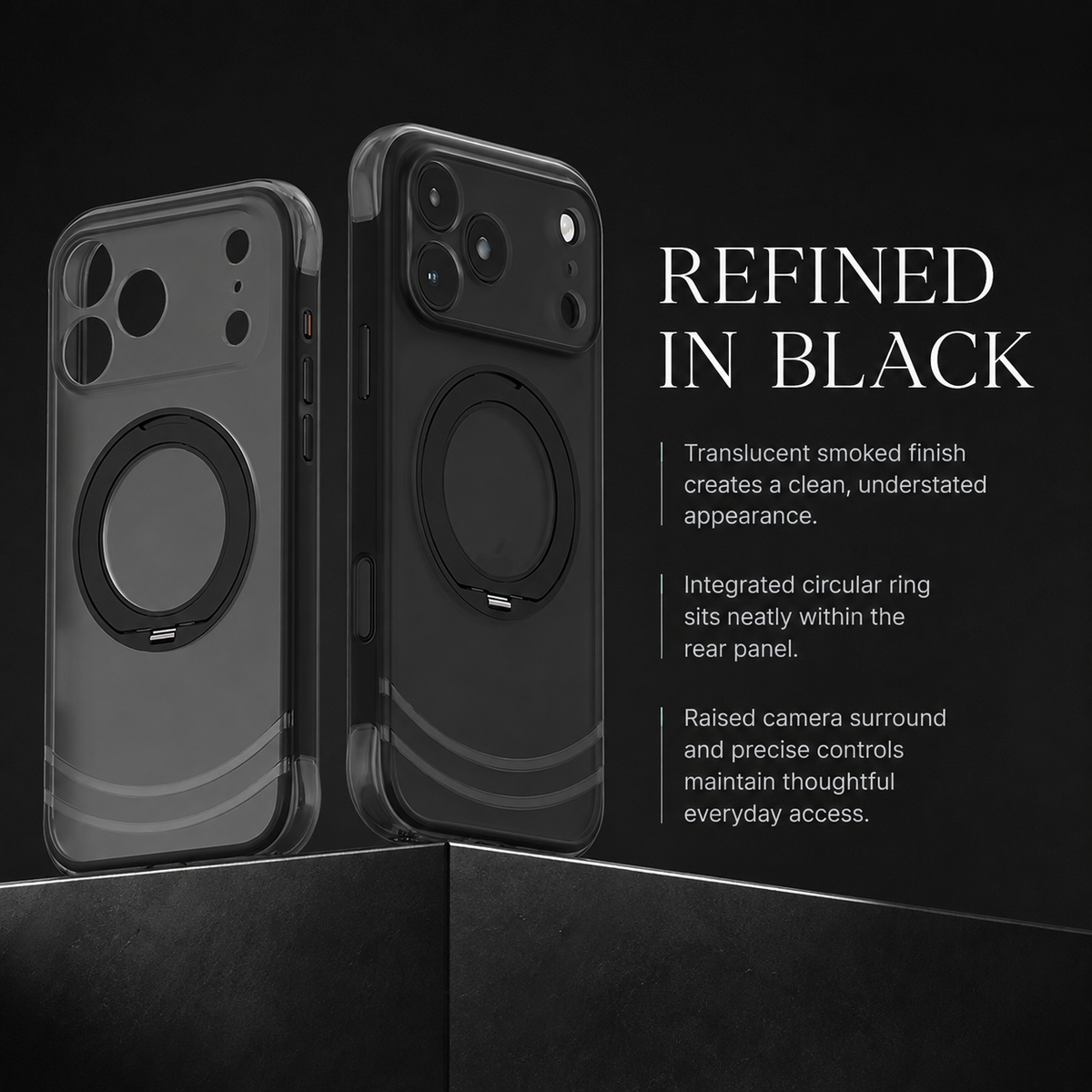 Premium iPhone Case MagSafe 360 Rotating Ring Stand AI Key Cover Skin Feel Shockproof PC TPU Magnetic Slim Fit Protective Bumper Phone Case