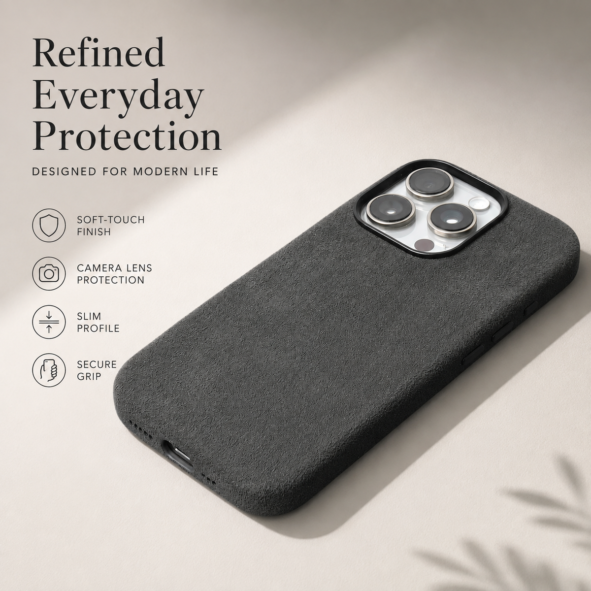 Premium iPhone Case MagSafe Alcantara Suede Leather Magnetic Protective Cover Anti Scratch Anti Fingerprint Matte Non Slip Slim Business Soft Touch Case