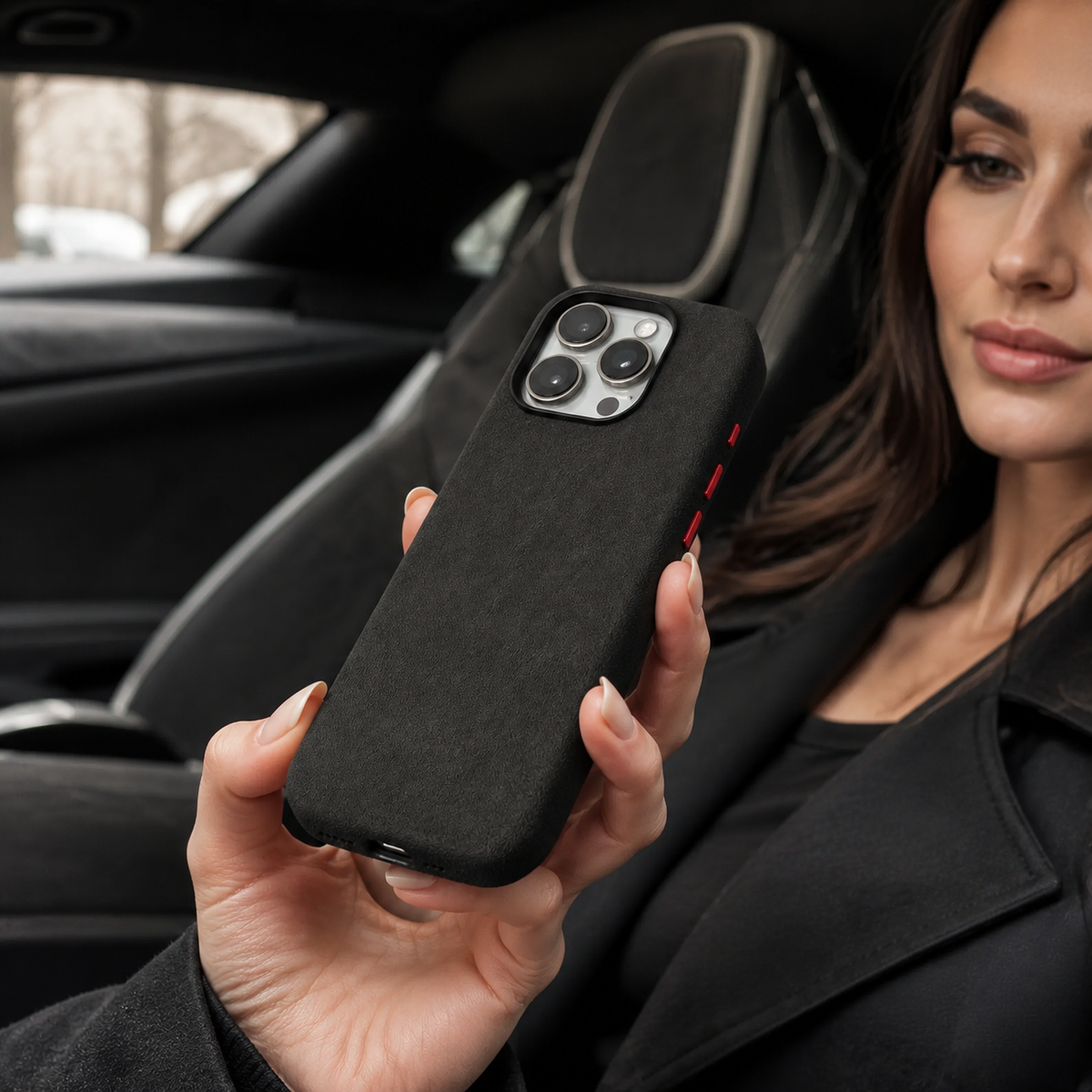 Premium iPhone Case MagSafe Alcantara Suede Leather Magnetic Protective Cover Anti Scratch Anti Fingerprint Matte Non Slip Slim Business Soft Touch Case