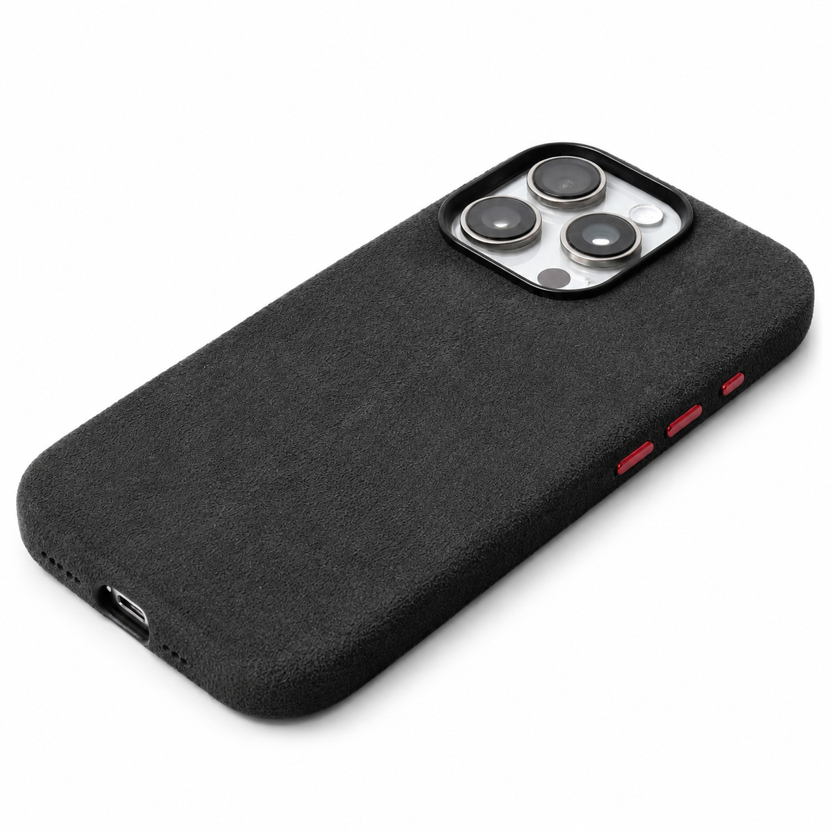 Premium iPhone Case MagSafe Alcantara Suede Leather Magnetic Protective Cover Anti Scratch Anti Fingerprint Matte Non Slip Slim Business Soft Touch Case