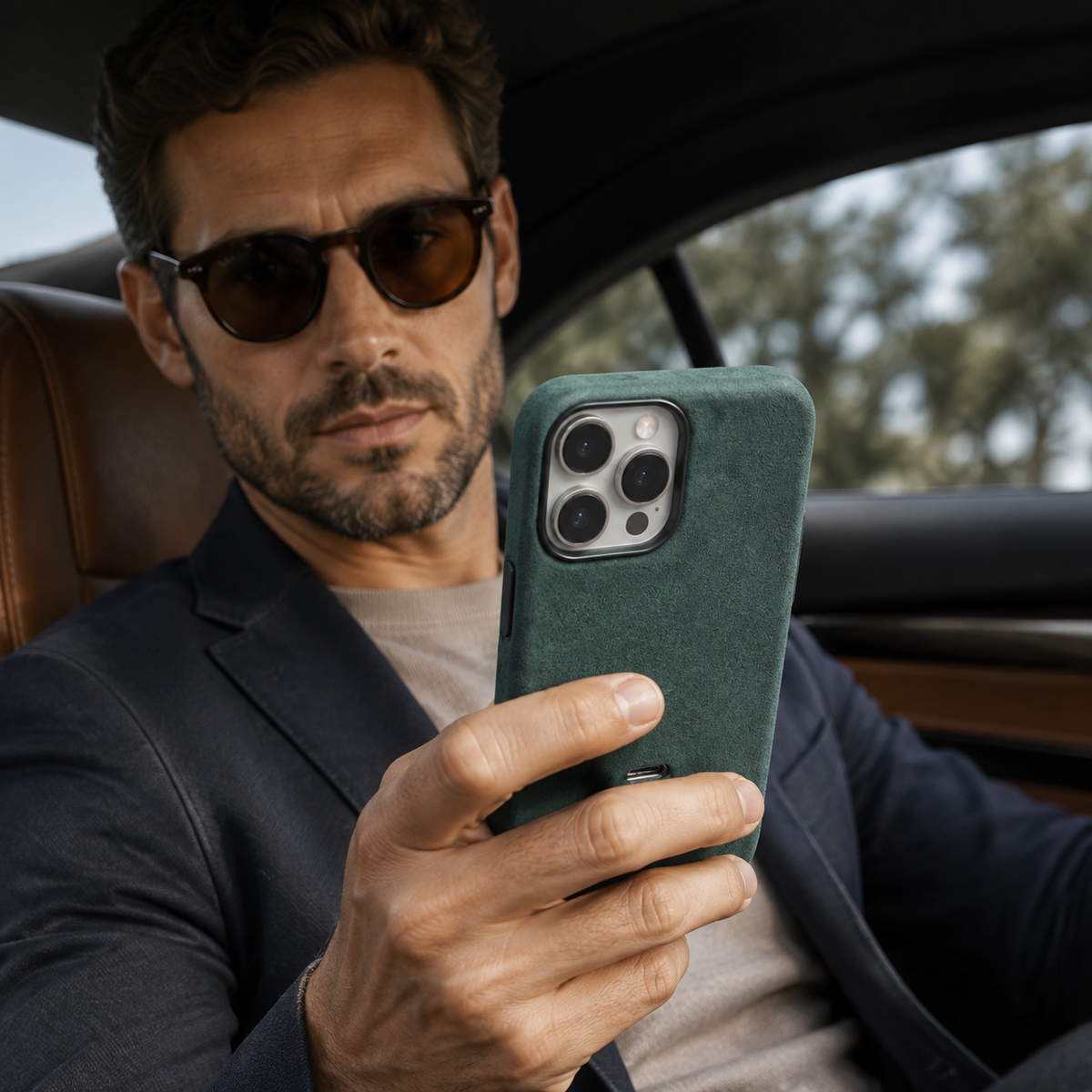 Premium iPhone Case MagSafe Alcantara Suede Leather Magnetic Protective Cover Anti Scratch Anti Fingerprint Matte Non Slip Slim Soft Touch Business Case