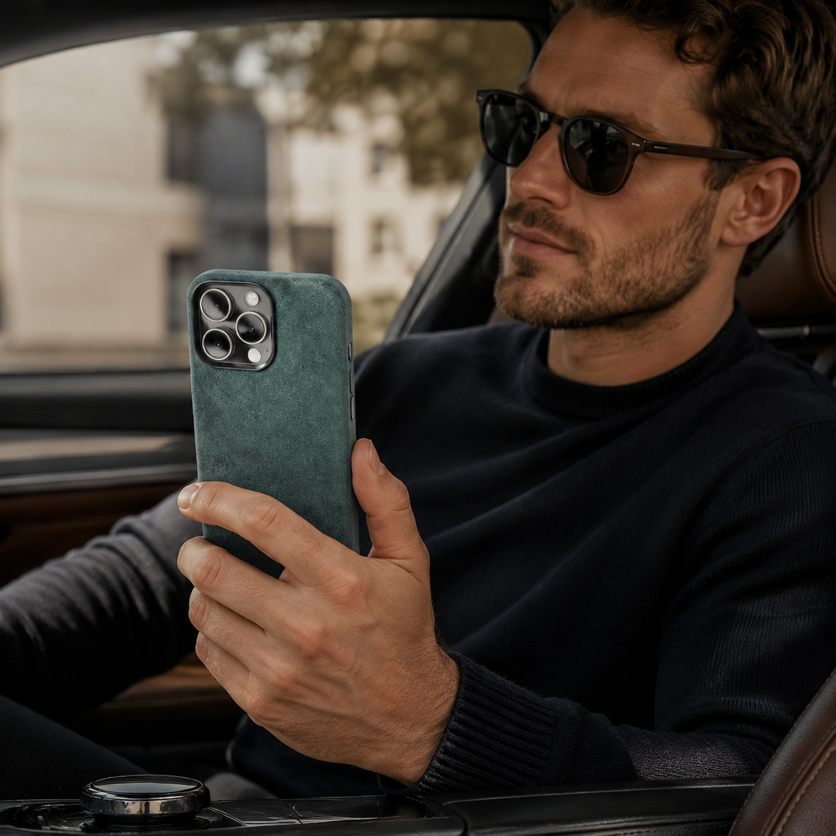 Premium iPhone Case MagSafe Alcantara Suede Leather Magnetic Protective Cover Anti Scratch Anti Fingerprint Matte Non Slip Slim Soft Touch Business Case