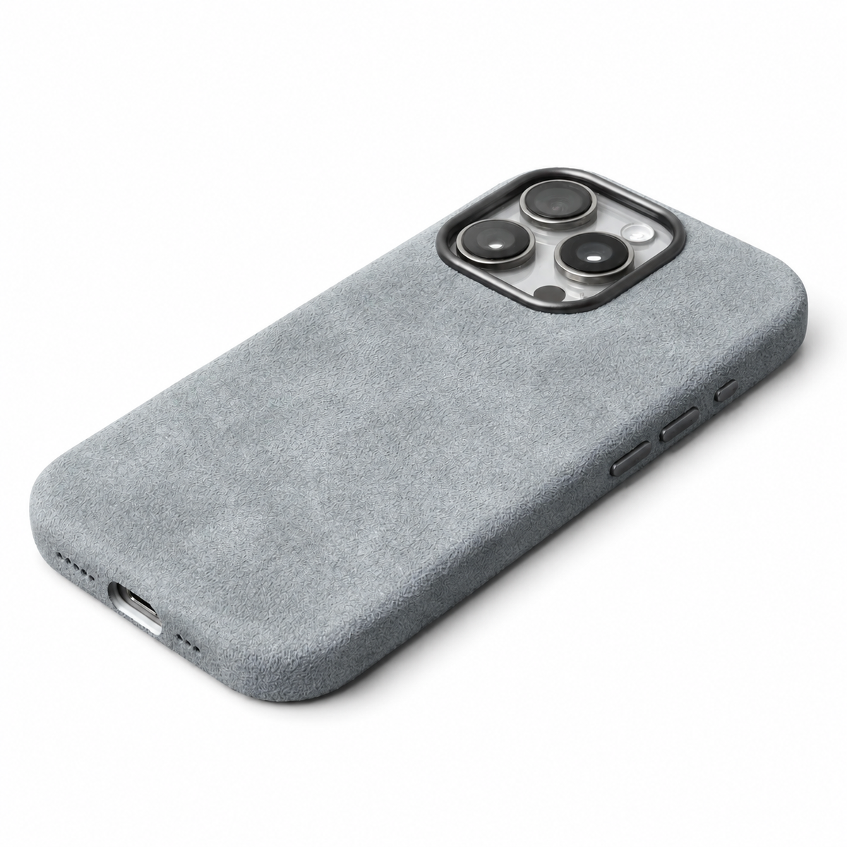 Premium iPhone Case MagSafe Alcantara Suede Leather Magnetic Protective Cover Anti Scratch Anti Fingerprint Matte Non Slip Slim Soft Touch Business Case