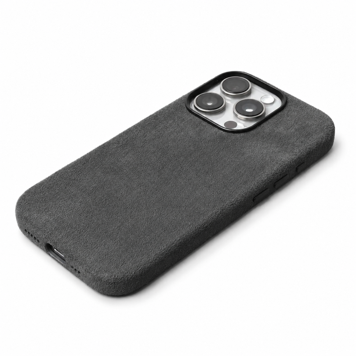 Premium iPhone Case MagSafe Alcantara Suede Leather Magnetic Protective Cover Anti Scratch Anti Fingerprint Matte Non Slip Slim Soft Touch Business Case
