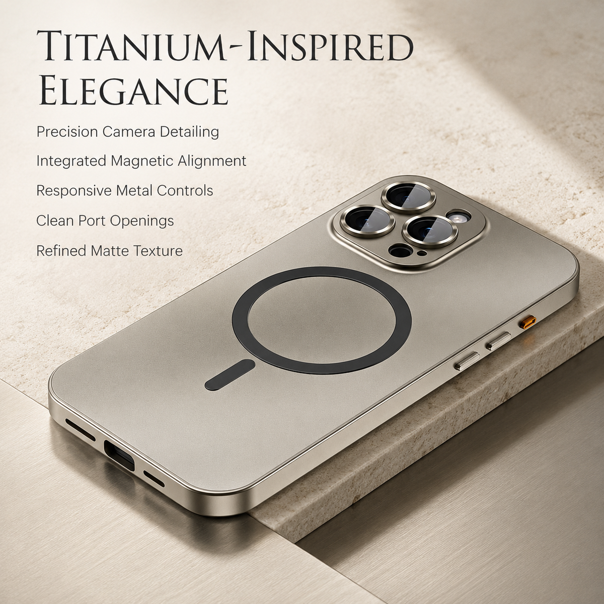 Premium iPhone Case MagSafe Aluminum Alloy Magnetic Metal Frame PC Back Panel Shockproof Anti Scratch Slim Lightweight Reinforced Protective Cover Case